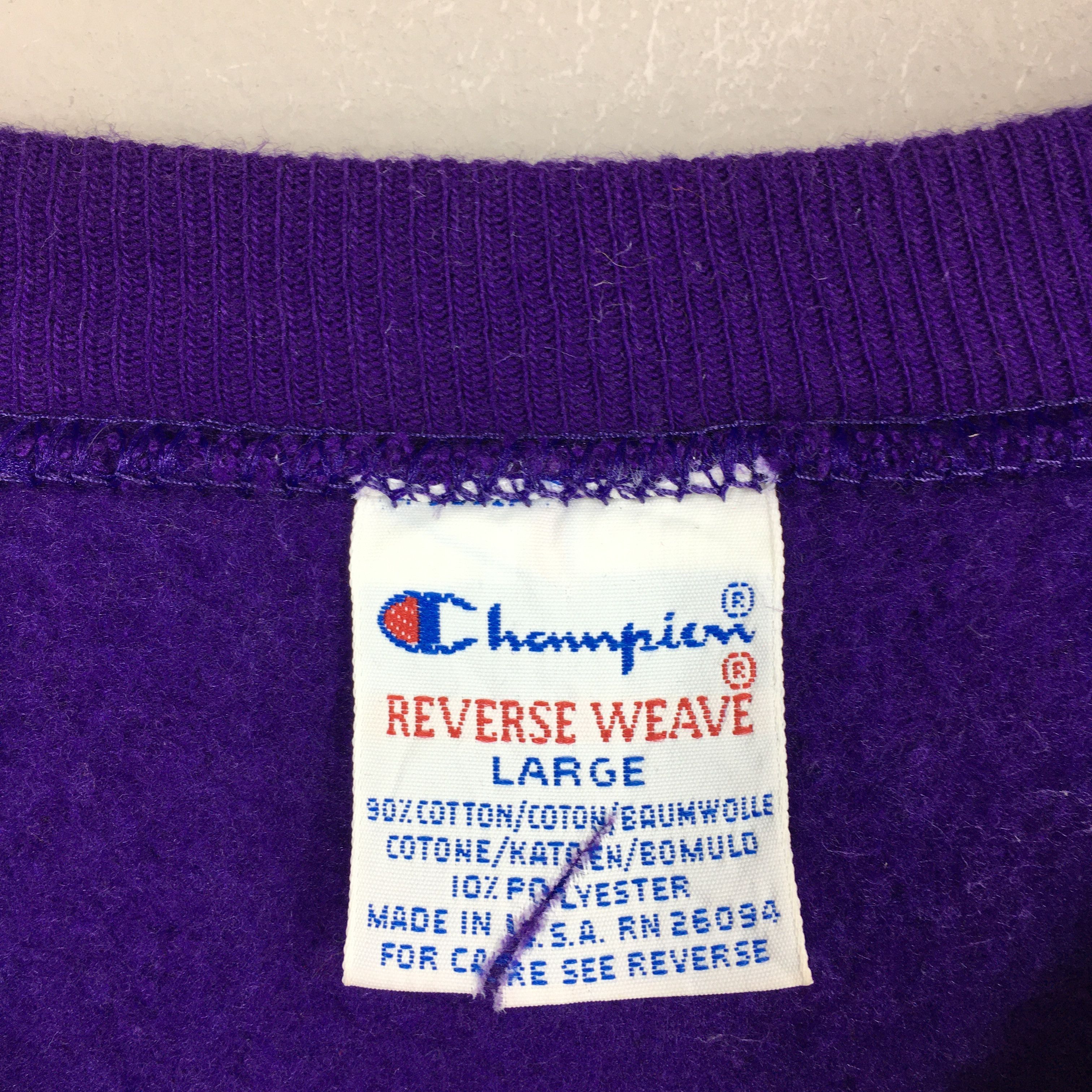 Champion × Vintage Vintage Champion Reverse Weave Purple Sweatshirt Large Size US L / EU 52-54 / 3 - 6 Thumbnail