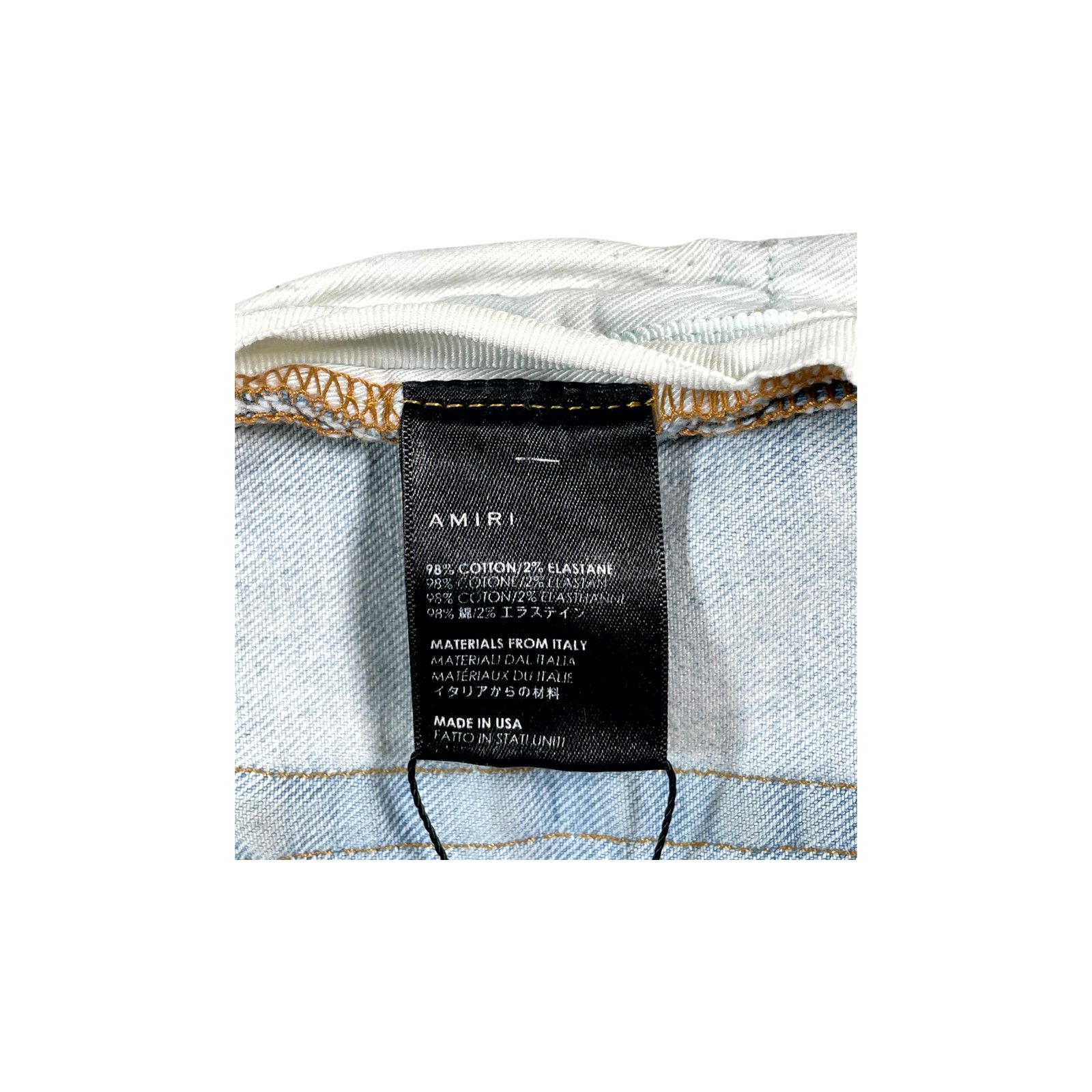 Amiri Amiri MX1 patch Light Wash & Redish Black Jeans Size US 38 / EU 54 - 5 Thumbnail