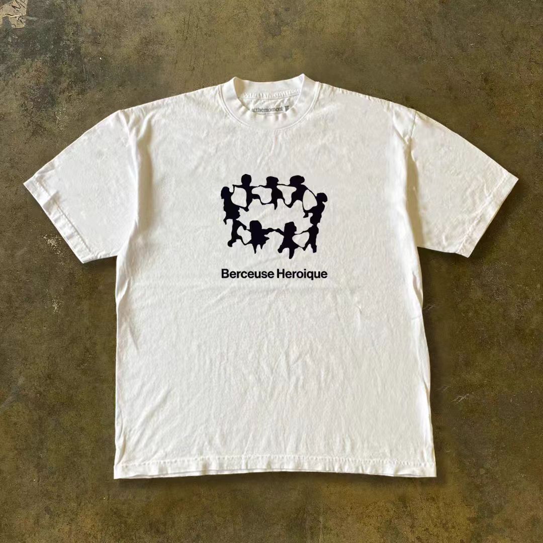 Japanese Brand × Vintage White street washed retro dance print t-shirt Size US L / EU 52-54 / 3 - 1 Thumbnail