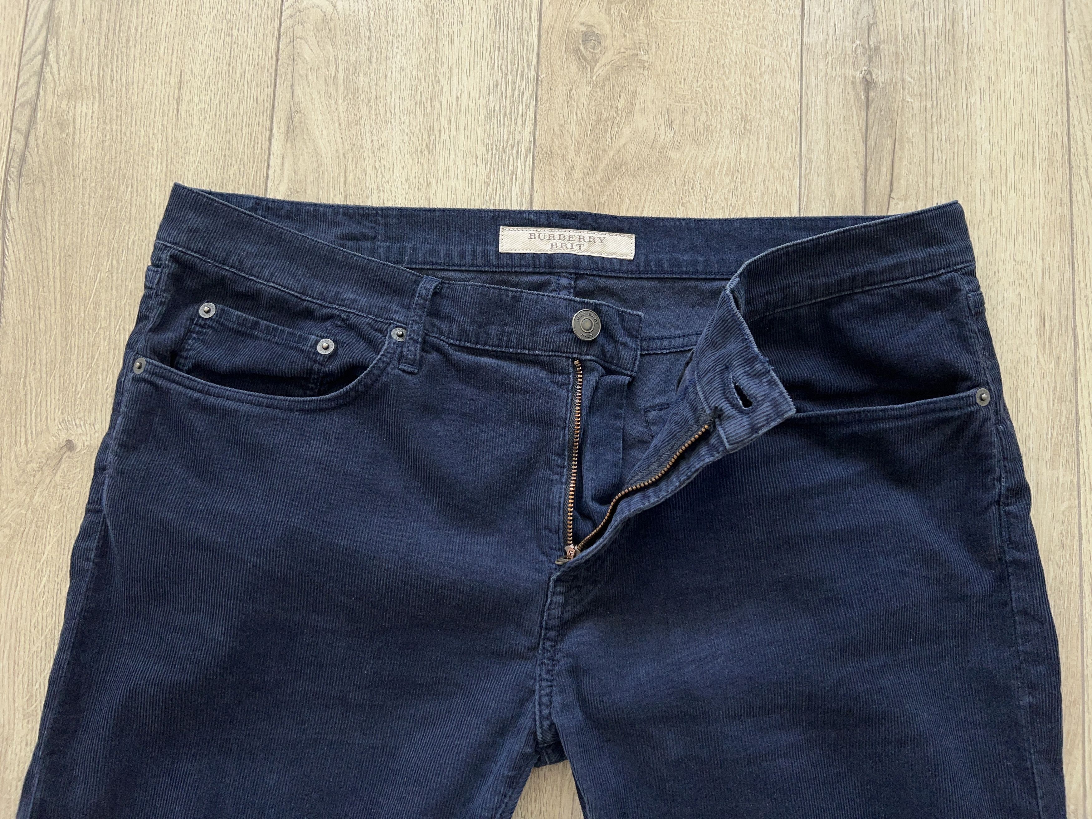 Burberry × Designer Brit Corduroy Chino Pants Trousers Navy Blue Size W35 L34 Size US 35 - 9 Thumbnail