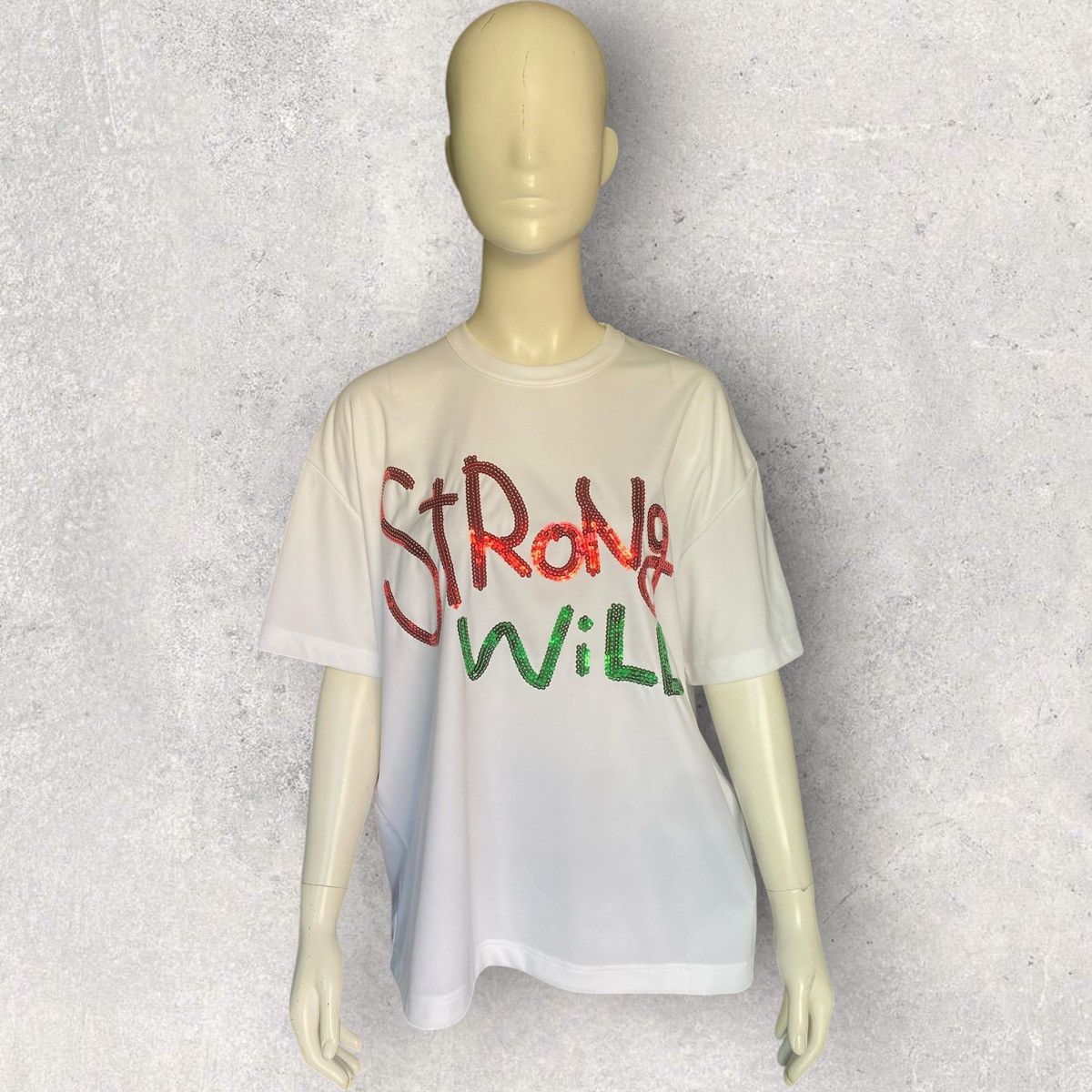 Comme des Garcons AW24 Strong Will Sequin Embellished Oversize T Shirt Size M / US 6-8 / IT 42-44 - 1 Thumbnail
