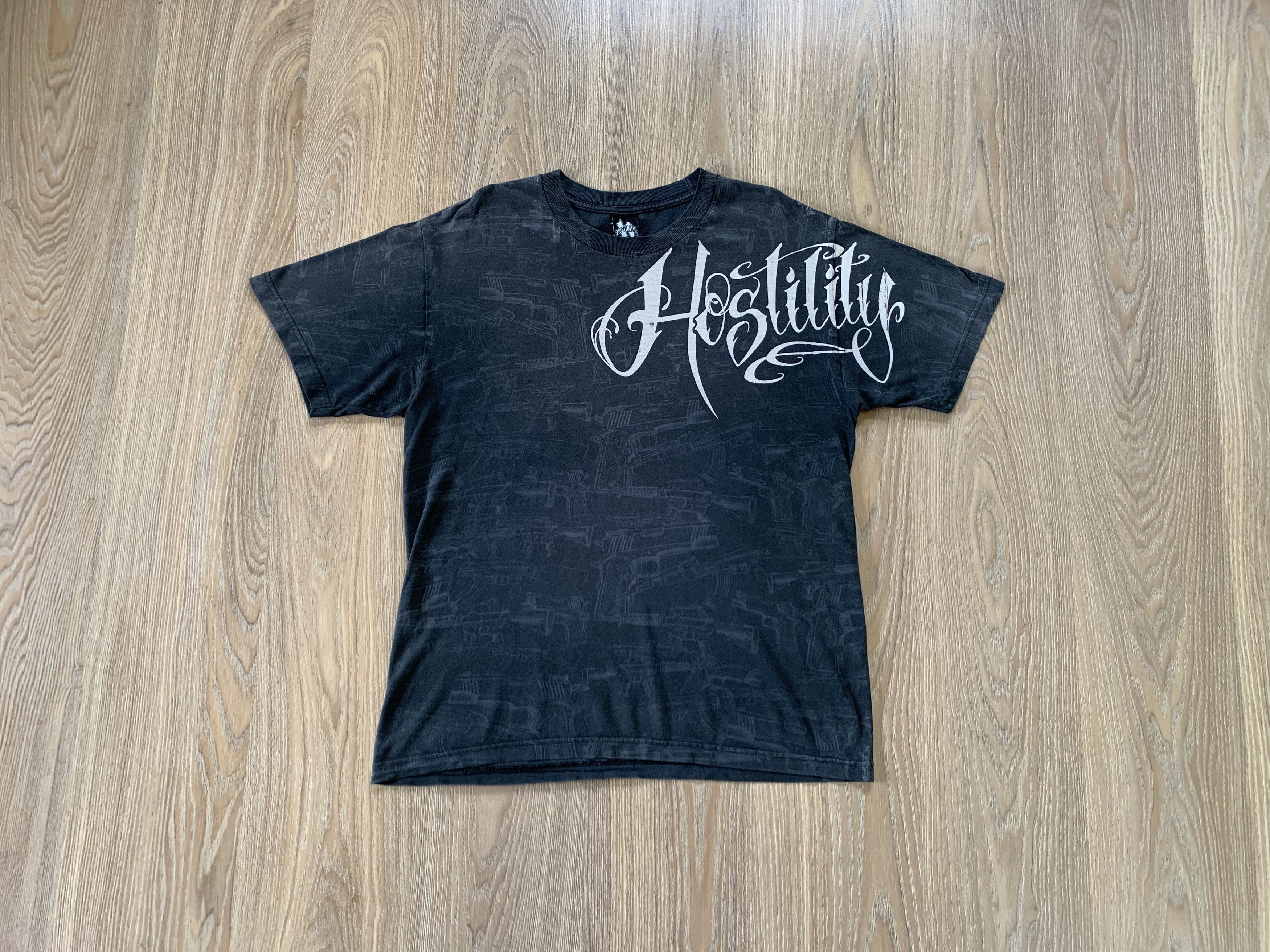 Seditionaries × Vintage Vintage Mens Hostility All Over Print T Shirt Size US L / EU 52-54 / 3 - 1 Thumbnail
