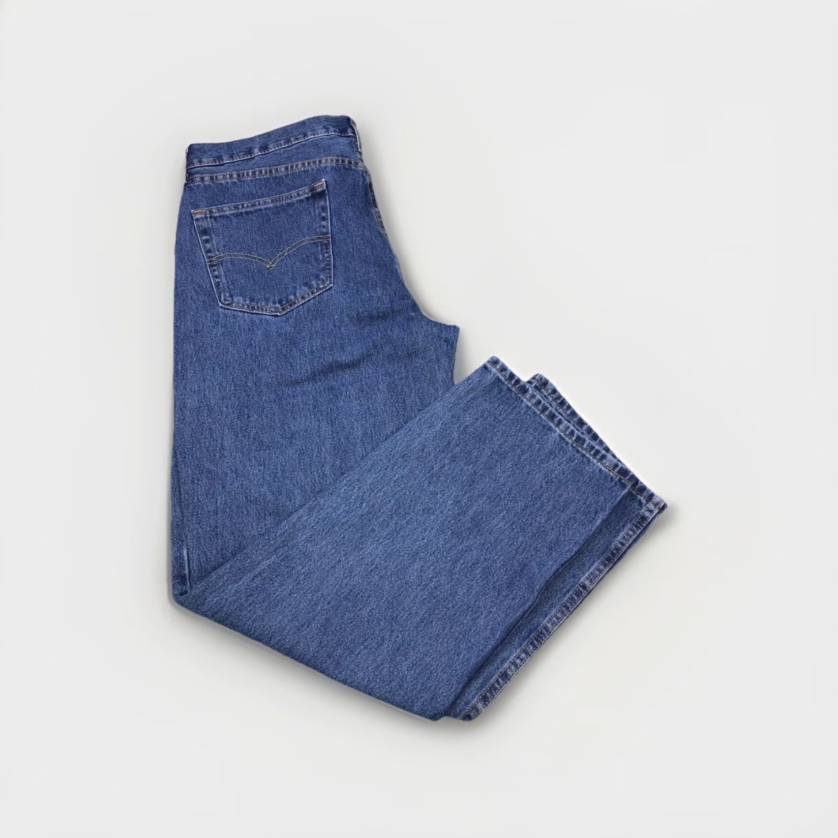 Levi's Levi's 550 Relaxed Straight Leg Jeans Mens 40x32 Blue Denim Cotton Blend Zip Closure Regular Inseam 32 Mens Straight Jeans Size US 40 / EU 56 - 3 Thumbnail
