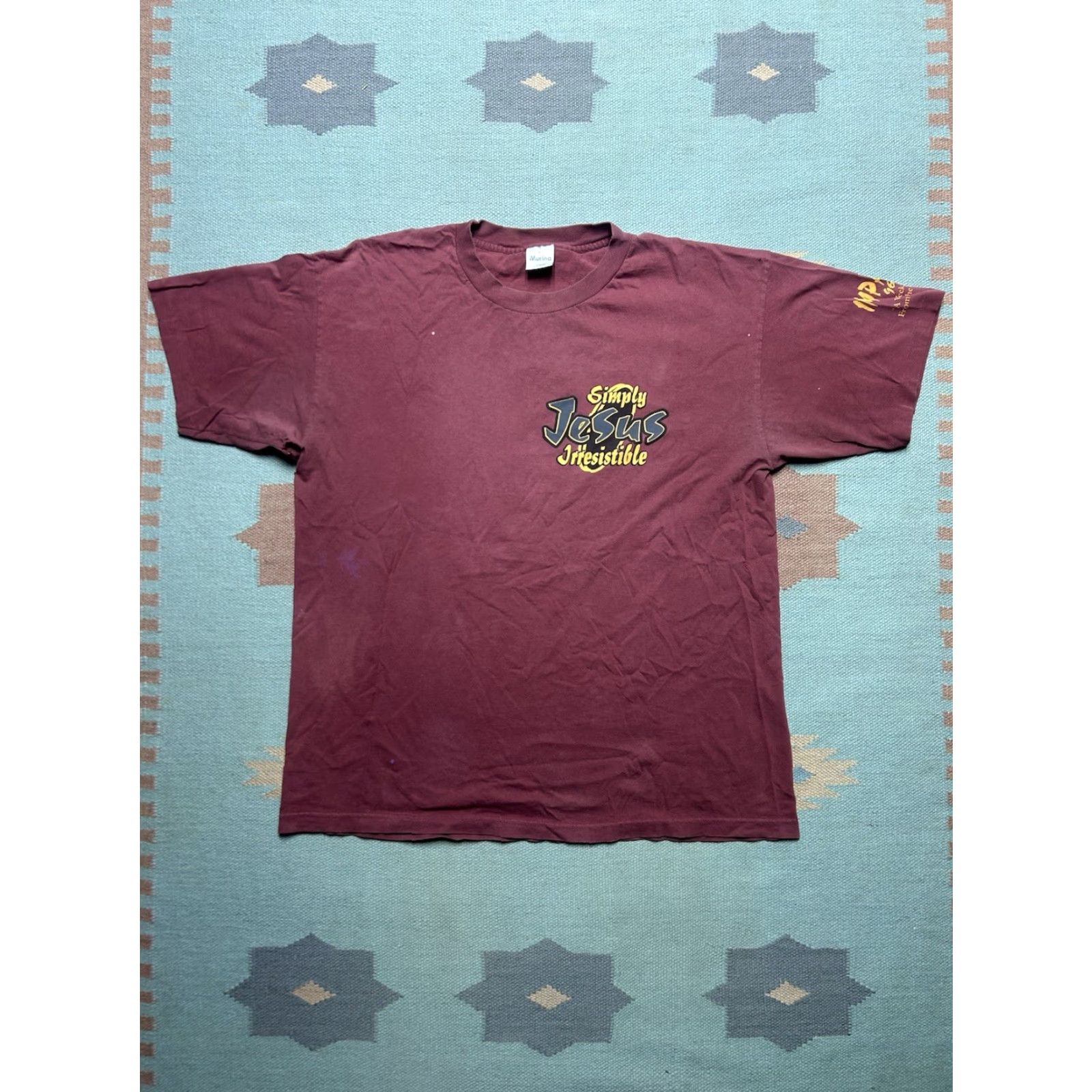 Vintage VINTAGE 90s t shirt Jesus Pepsi parody living epistles simply irresistible XL Size US XL / EU 56 / 4 - 6 Thumbnail