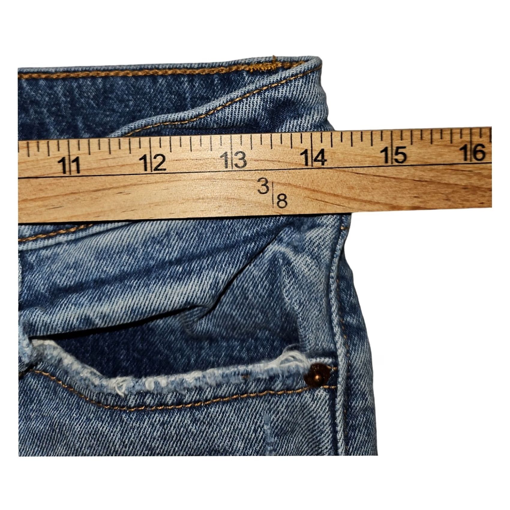 Abercrombie & Fitch Abercrombie & Fitch Jeans Shorts Womens Blue High Rise 4" Denim Cut-Off Size 26" / US 2 / IT 38 - 3 Thumbnail
