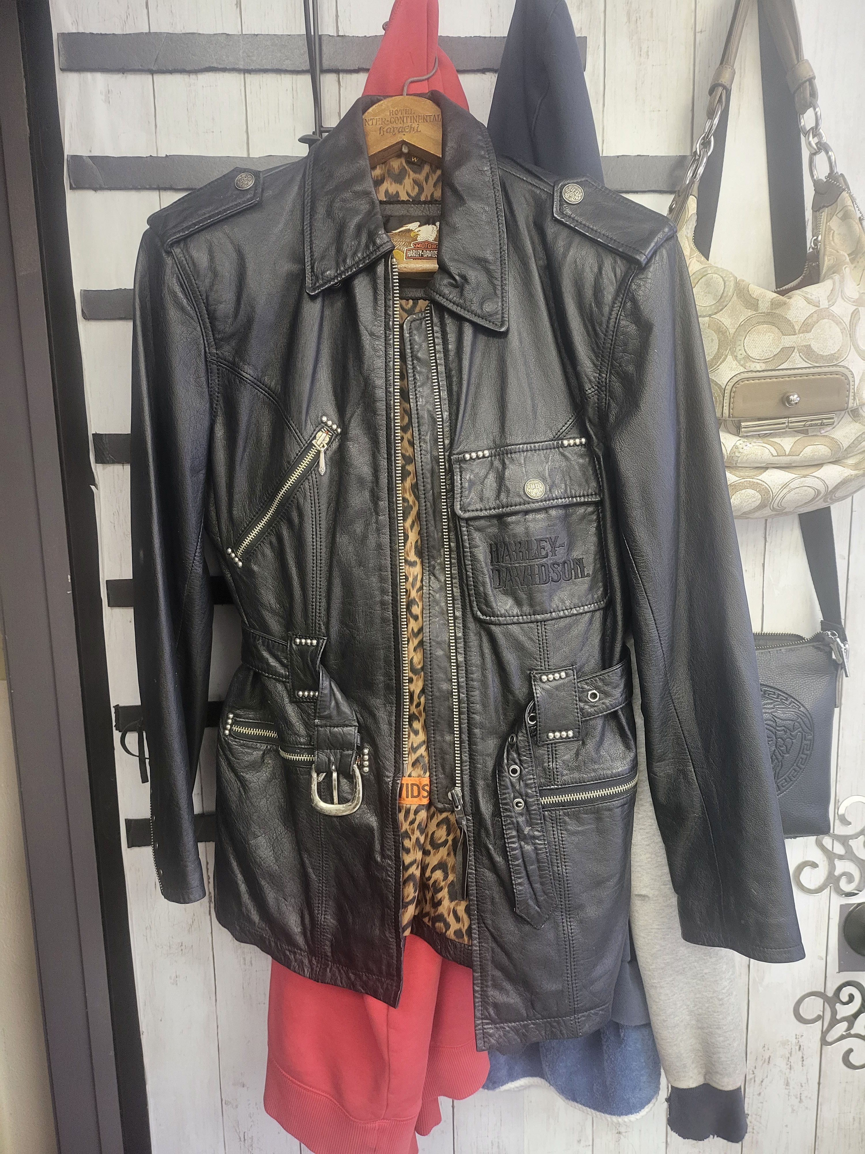 Harley Davidson HARLEY DAVIDSON LEATHER JACKET Size M / US 6-8 / IT 42-44 - 4 Thumbnail