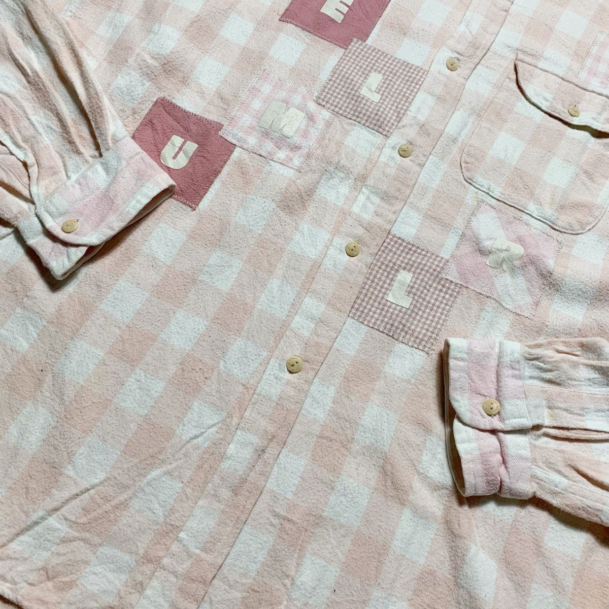 Karl Helmut Vtg 90s Karl Helmut Checker Patchwork Button Down Size US M / EU 48-50 / 2 - 8 Thumbnail