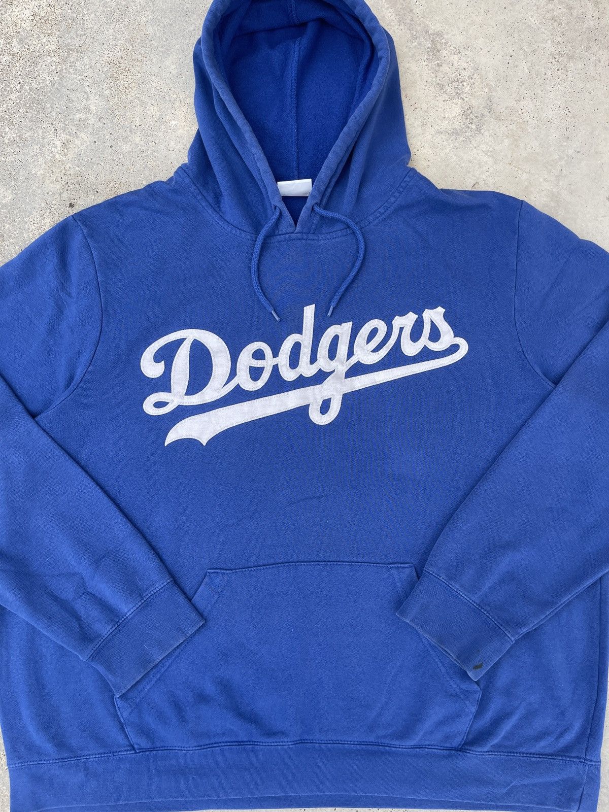 MLB × Majestic × Vintage Vintage La Dodgers Embroidery Logo MLB Pullover Hoodie Size US XXL / EU 58 / 5 - 2 Thumbnail