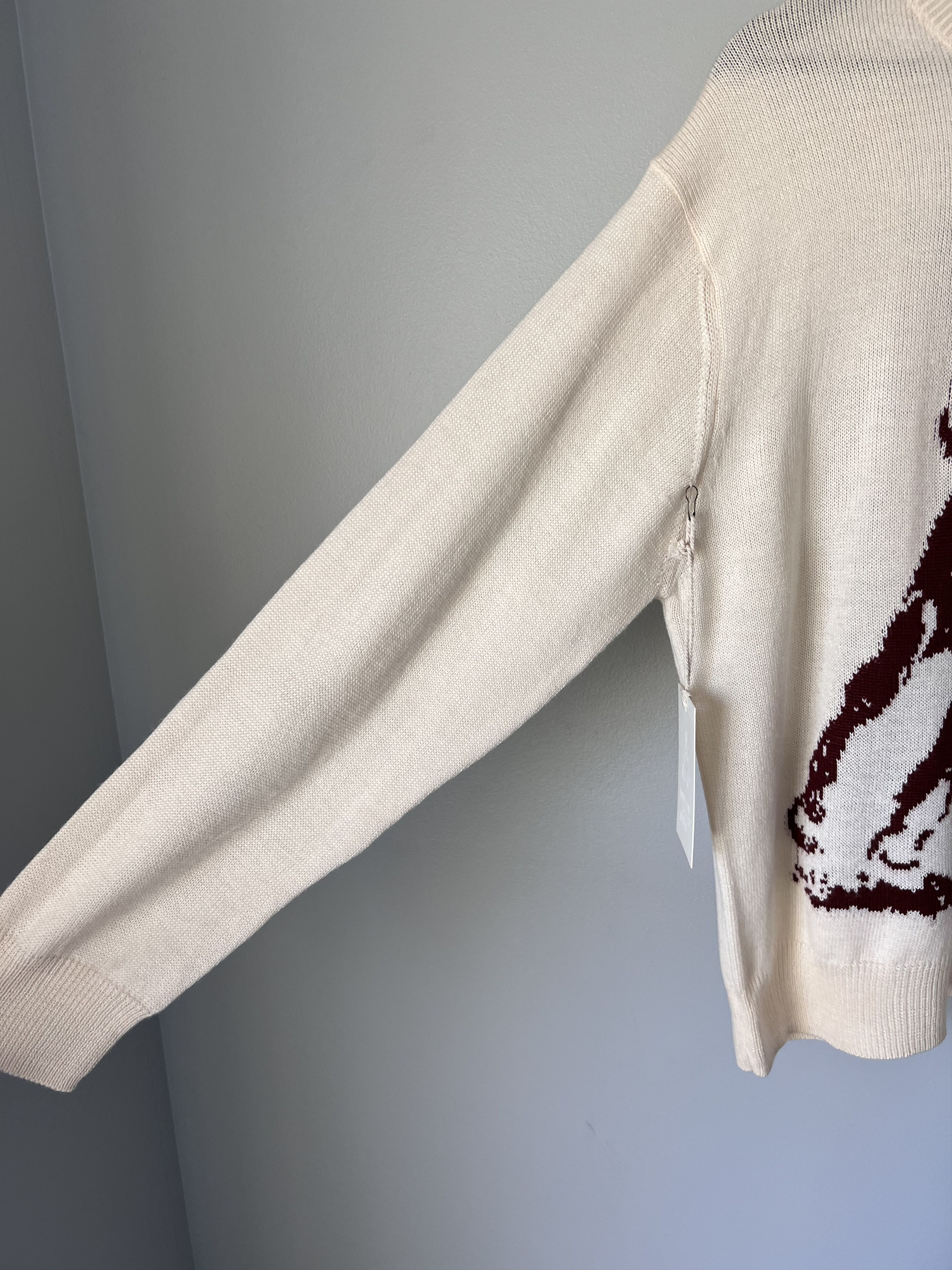 One of These Days One Of These Days Running Horse Knit Sweater in White Size US M / EU 48-50 / 2 - 4 Thumbnail
