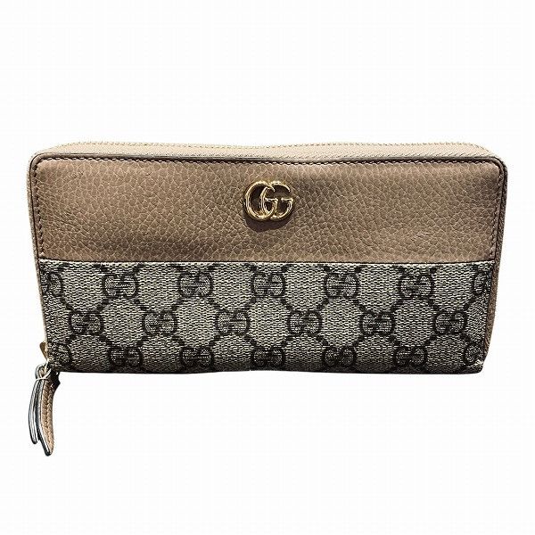Gucci Gucci GG Marmont Canvas Leather Long Wallet Canvas Long