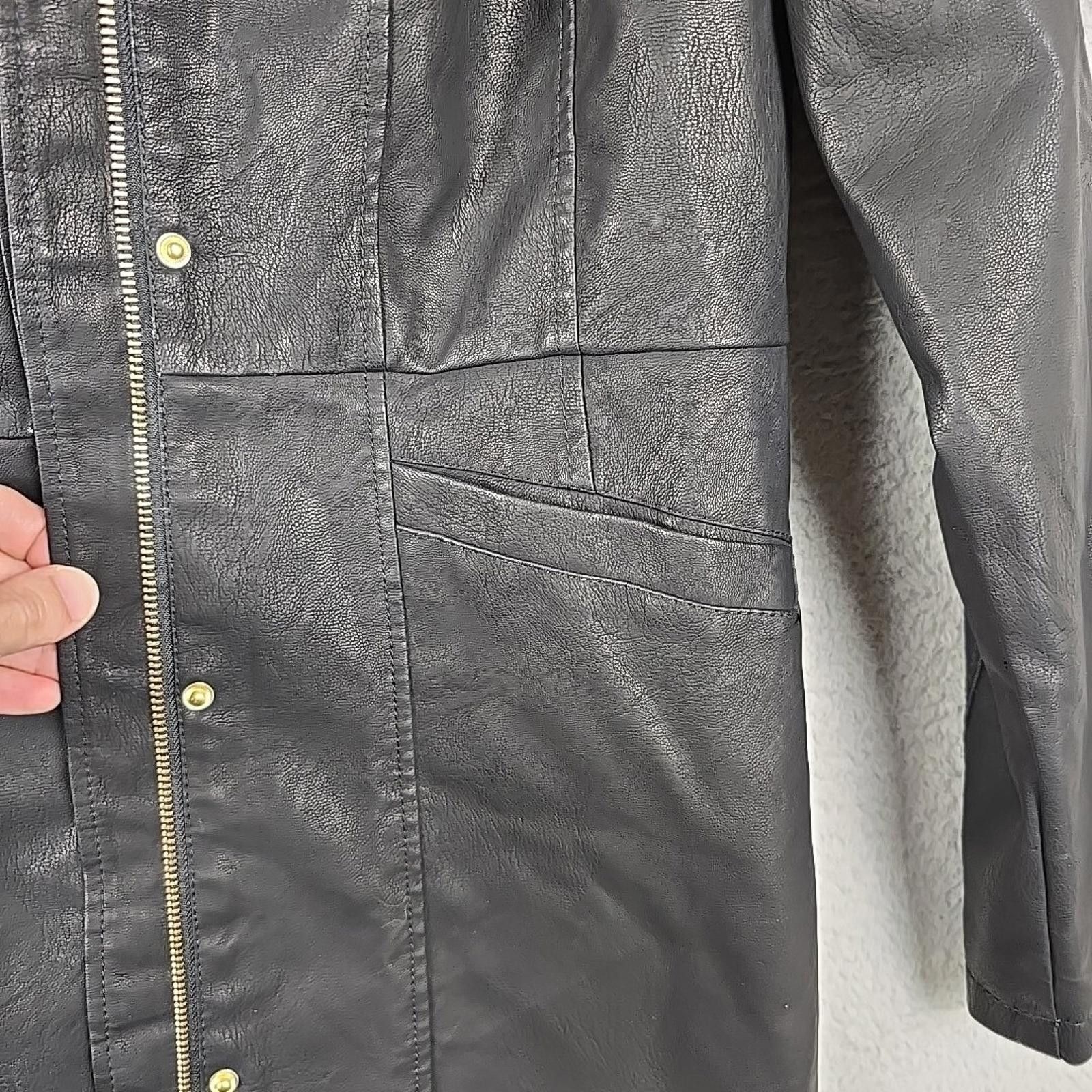 Other BACCINI Women's Faux Leather Black Size Medium Jacket Size M / US 6-8 / IT 42-44 - 10 Thumbnail