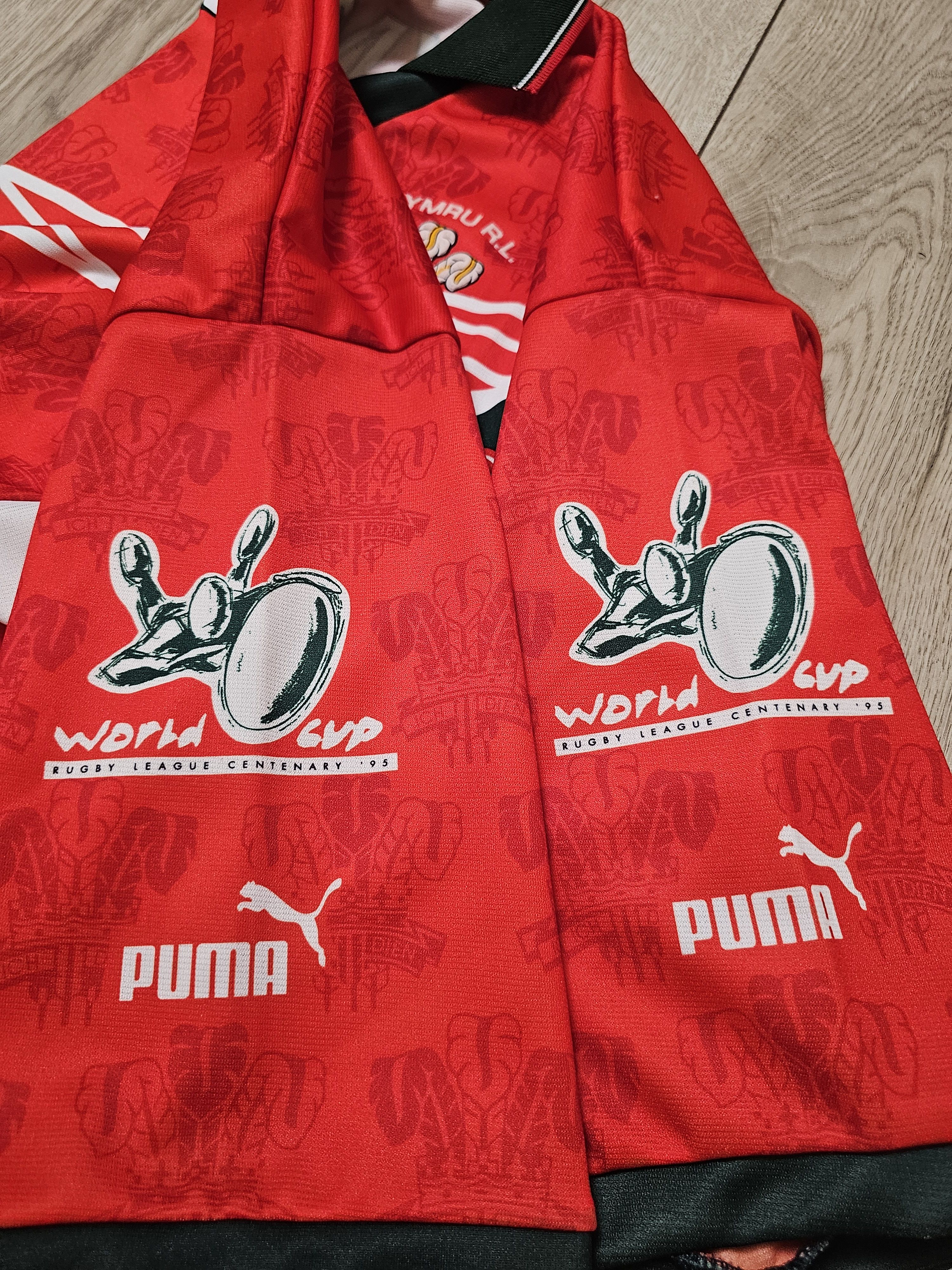 Vintage WALES RUGBY JERSEY VINTAGE 1995 WRU RUGBY SHIRT WORLD CUP Size US XXL / EU 58 / 5 - 6 Thumbnail