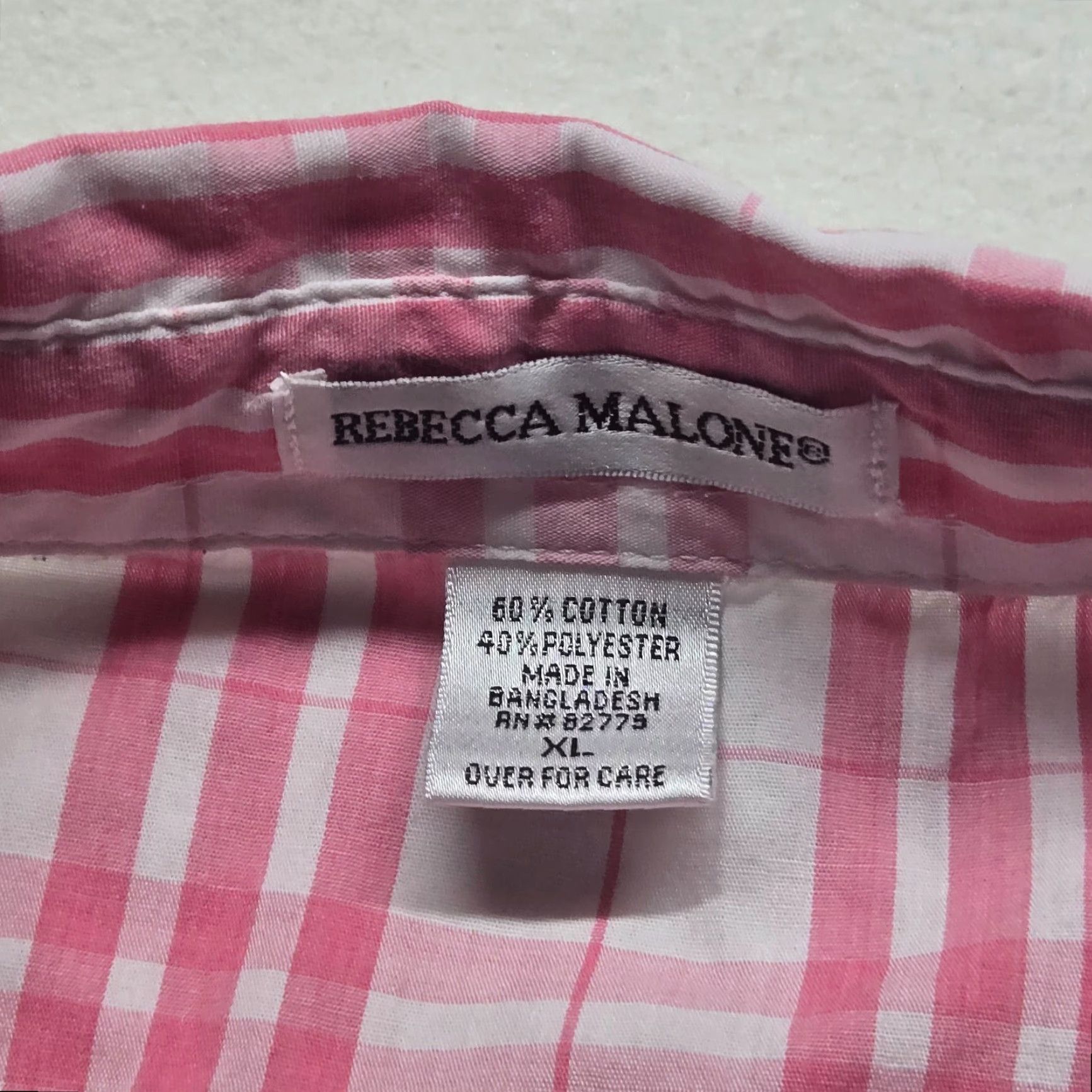 Pinko Rebecca Malone Pink Plaid Button-Up Shirt Collared 3/4 Sleeve Women's XL Shirt, Pink, Plaid, Button-Up, Rebecca Malone, Women XL, Casual Shirt Size XL / US 12-14 / IT 48-50 - 3 Thumbnail