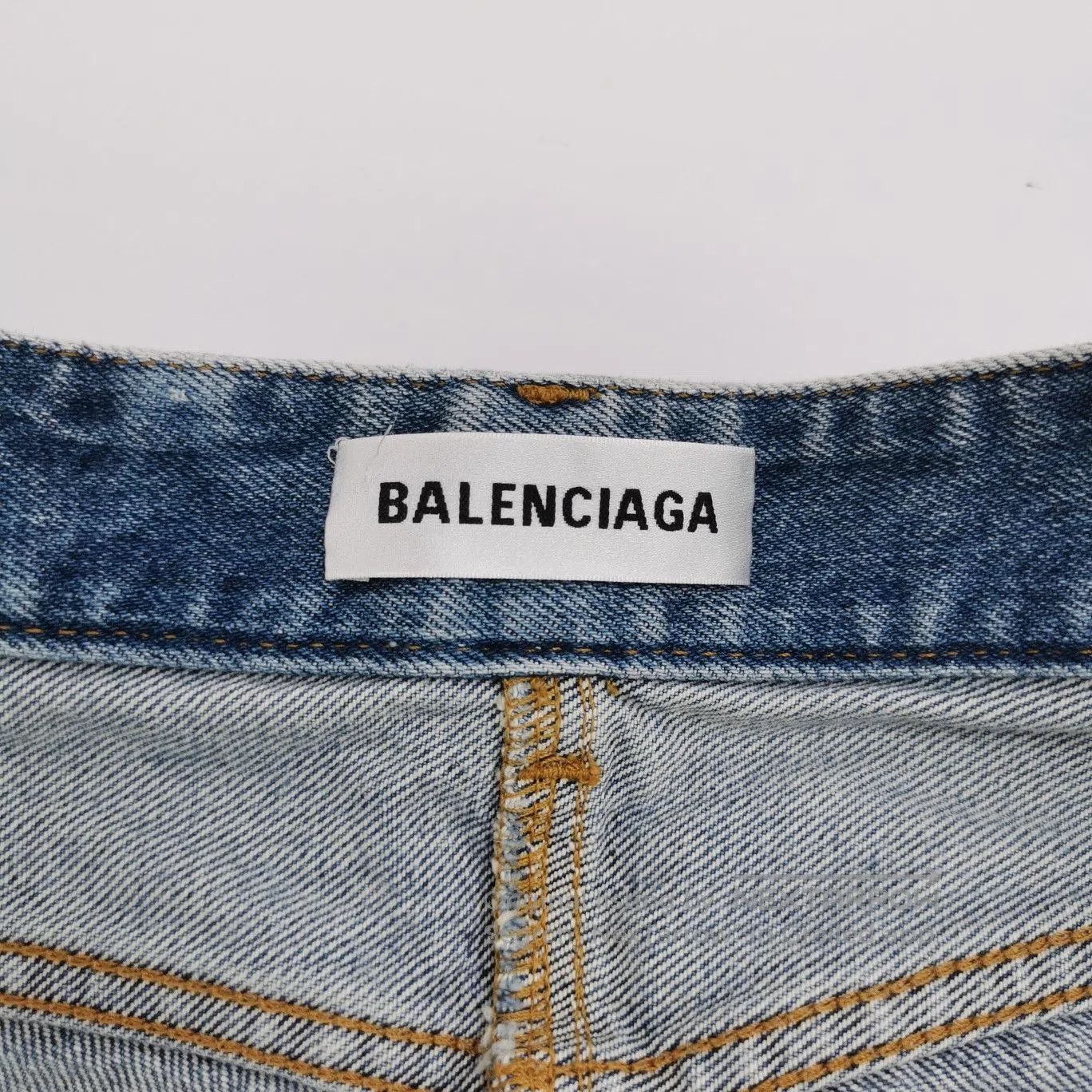 Balenciaga Balenciaga XS Denim Fringe Hem Mini Skirt. Size 24" / US 00 / IT 34 - 3 Thumbnail