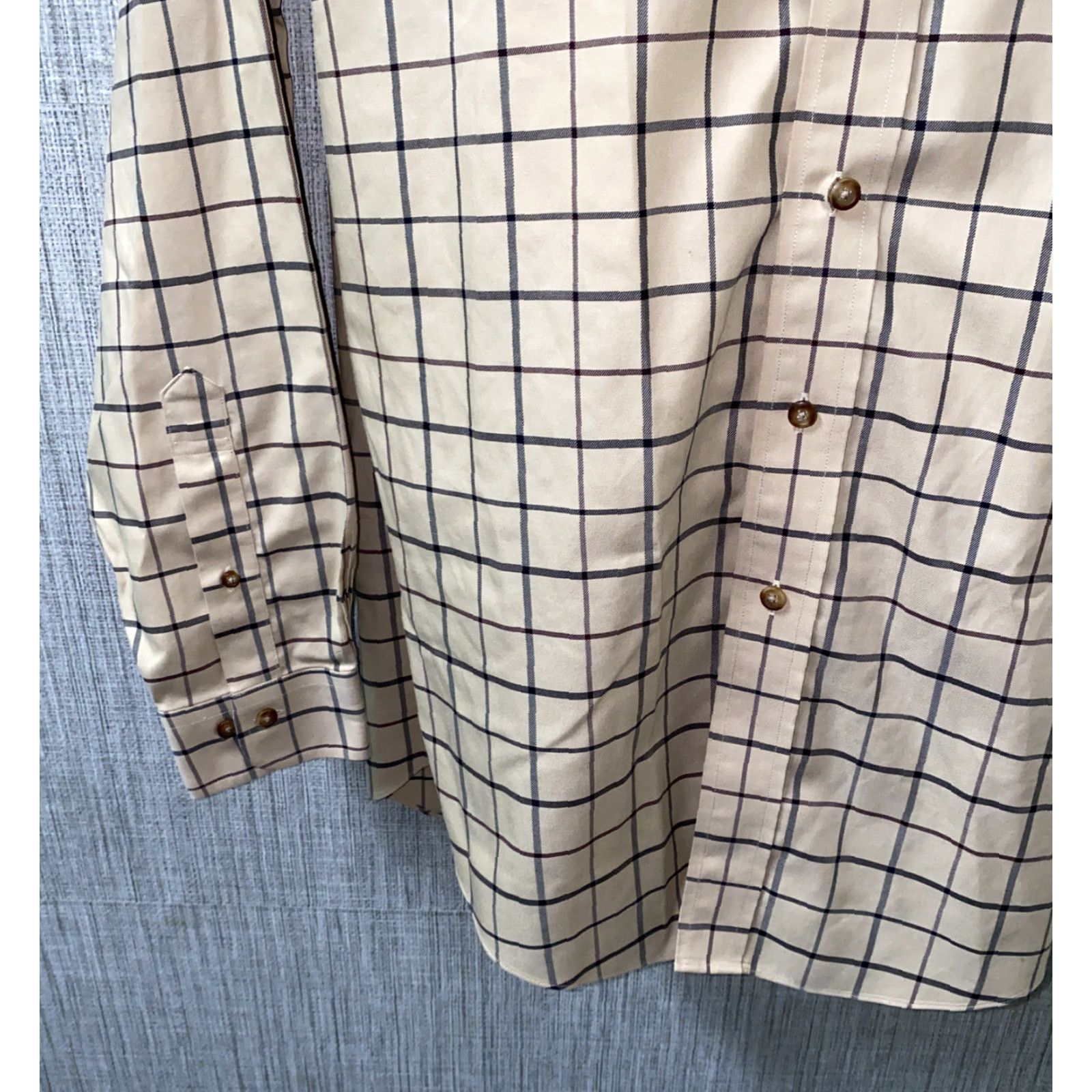 Brooks Brothers Brooks Brothers Shirt Mens Beige Long Sleeve Button-Front Size M Regular Cotton Button-Up Collared Check Vintage No Size US M / EU 48-50 / 2 - 4 Thumbnail
