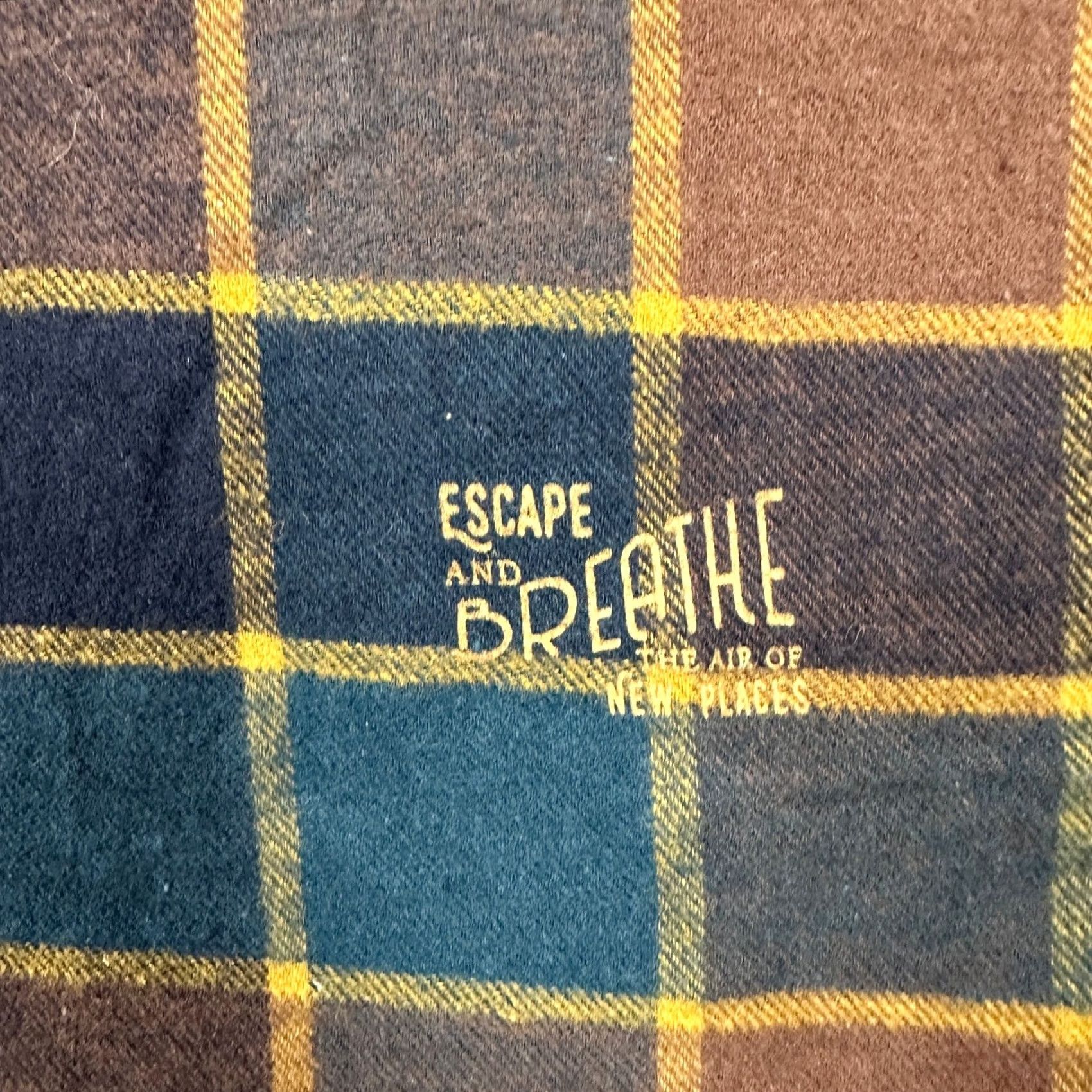 Denime DENIM & FLOWER RICKY SINGH Shirt Mens L Navy Brown Plaid Button Up Flannel Cotton Two Chest Pockets Outdoor Casual Travel Size US L / EU 52-54 / 3 - 6 Thumbnail