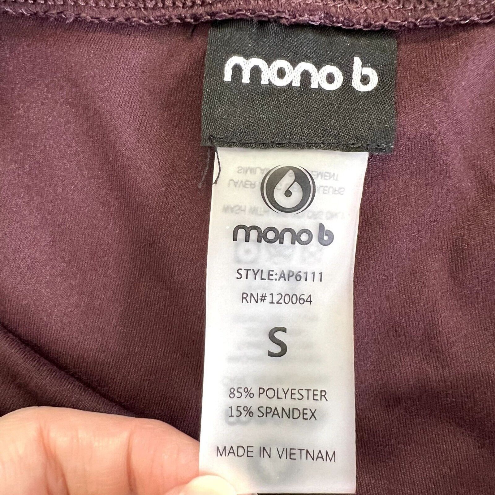 Other Mono B Purple Moto Yoga Mesh Leggings Size 26" / US 2 / IT 38 - 7 Thumbnail