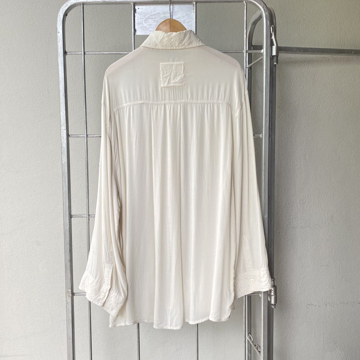 Designer × Japanese Brand G.O.A White Soft Long Sleeve Shirt with Chest Pockets Size ONE SIZE - 13 Thumbnail