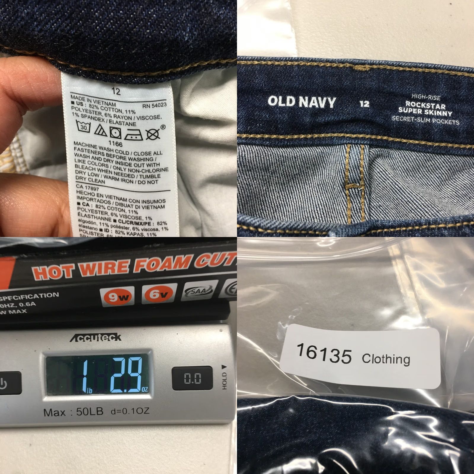 Old Navy Old Navy Jeans Womens 12 Blue Denim High Rise Rockstar Super Skinny Jeans Mens? Size 34" / US 12 / IT 48 - 9 Thumbnail
