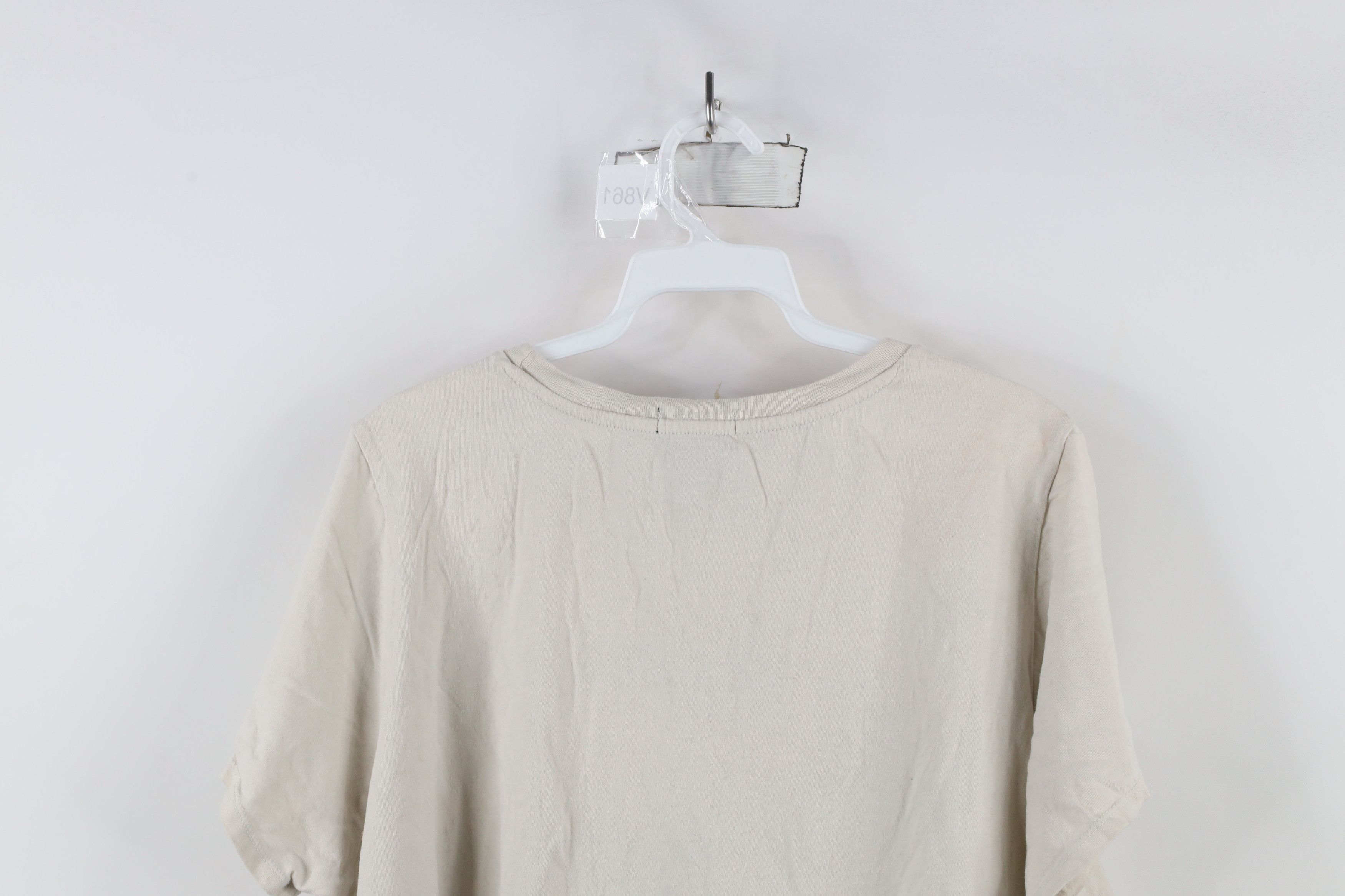 Vintage Thorn and Fable Cropped Alice In Wonderland T-Shirt Beige Size XXL / US 16-18 / IT 52-54 - 12 Thumbnail