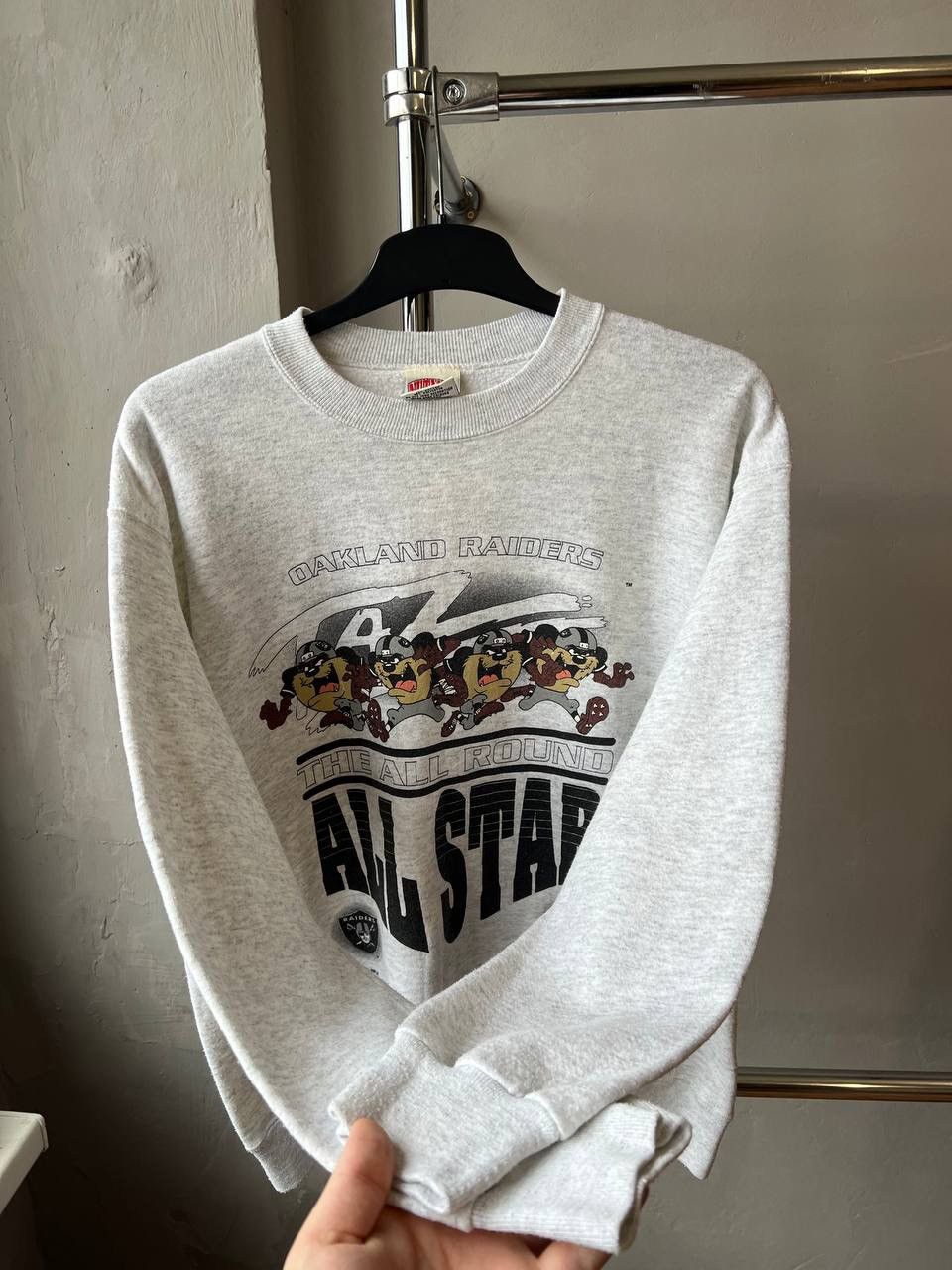 Nutmeg 1994/95 NFL LOS ANGELES RAIDERS LOONEY TUNES TAZ SWEATSHIRT Size US L / EU 52-54 / 3 - 9 Thumbnail