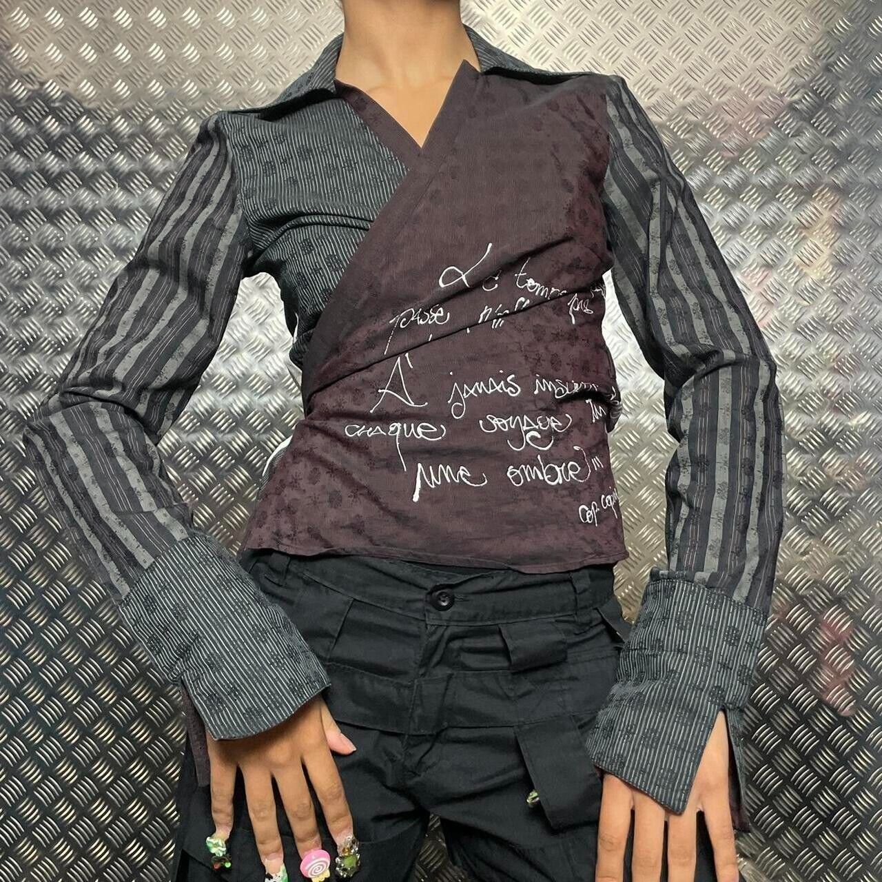 Cop Copine Cop Copine Mesh Wrap French Vintage Face Y2K T-shirt Tee Top Size M / US 6-8 / IT 42-44 - 5 Thumbnail