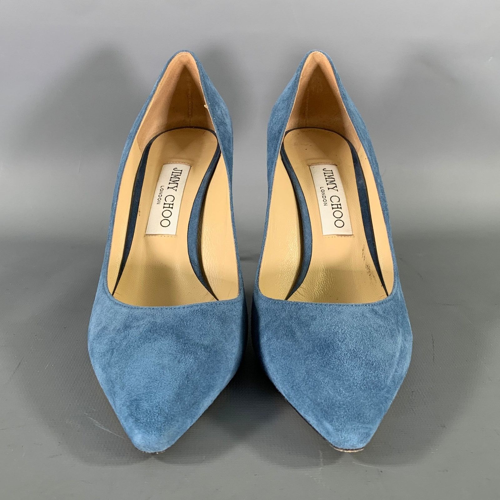 Jimmy Choo JIMMY CHOO Size 9 Blue Suede J0001474039 Suede Pumps Size US 9 / IT 39 - 4 Thumbnail