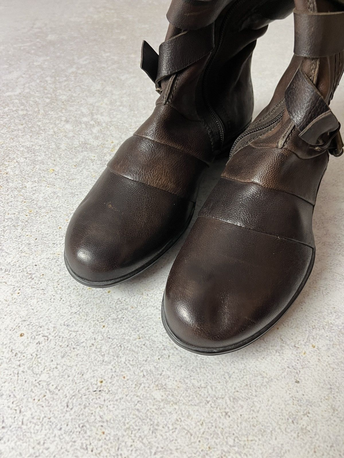 A.S.98 A.S.98 Airstep Avant-Garde Leather Biker Boots Buckle Zip Size US 8 / IT 38 - 5 Thumbnail
