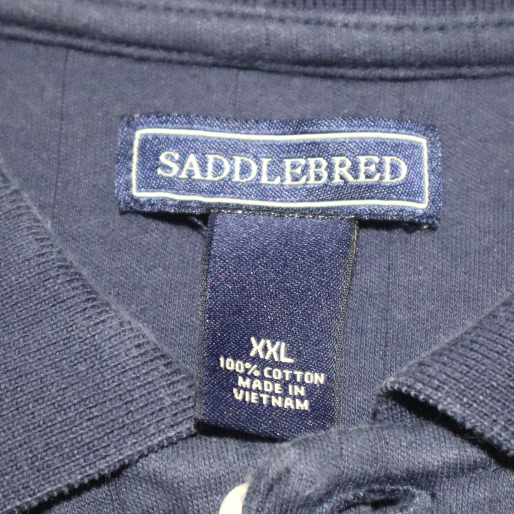 Vintage Saddlebred Polo Shirt Blue 2XL Men Shirt Short Sleeve Knit Cotton Blend Regular Classic Modern Buttonless Polo (No closure) Size US XXL / EU 58 / 5 - 3 Thumbnail