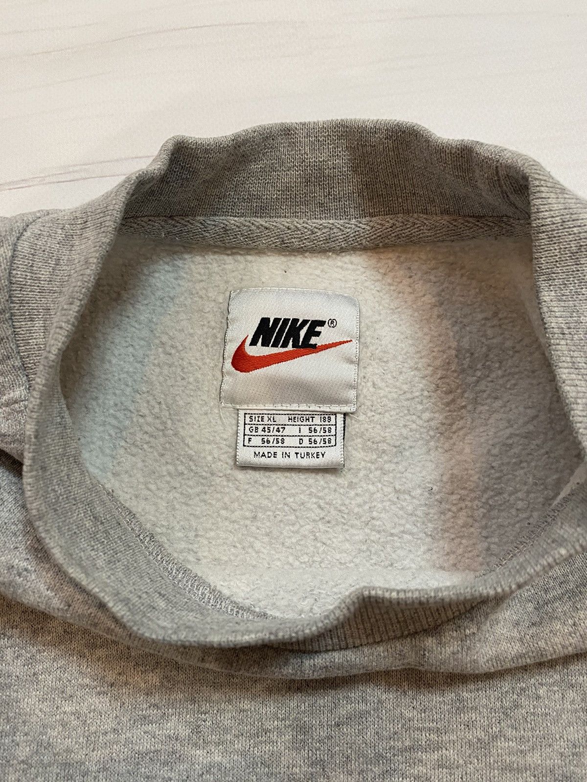 Nike Vintage 90’s Nike Big Logo drill y2k oversize sweatshirt Size US XL / EU 56 / 4 - 3 Thumbnail