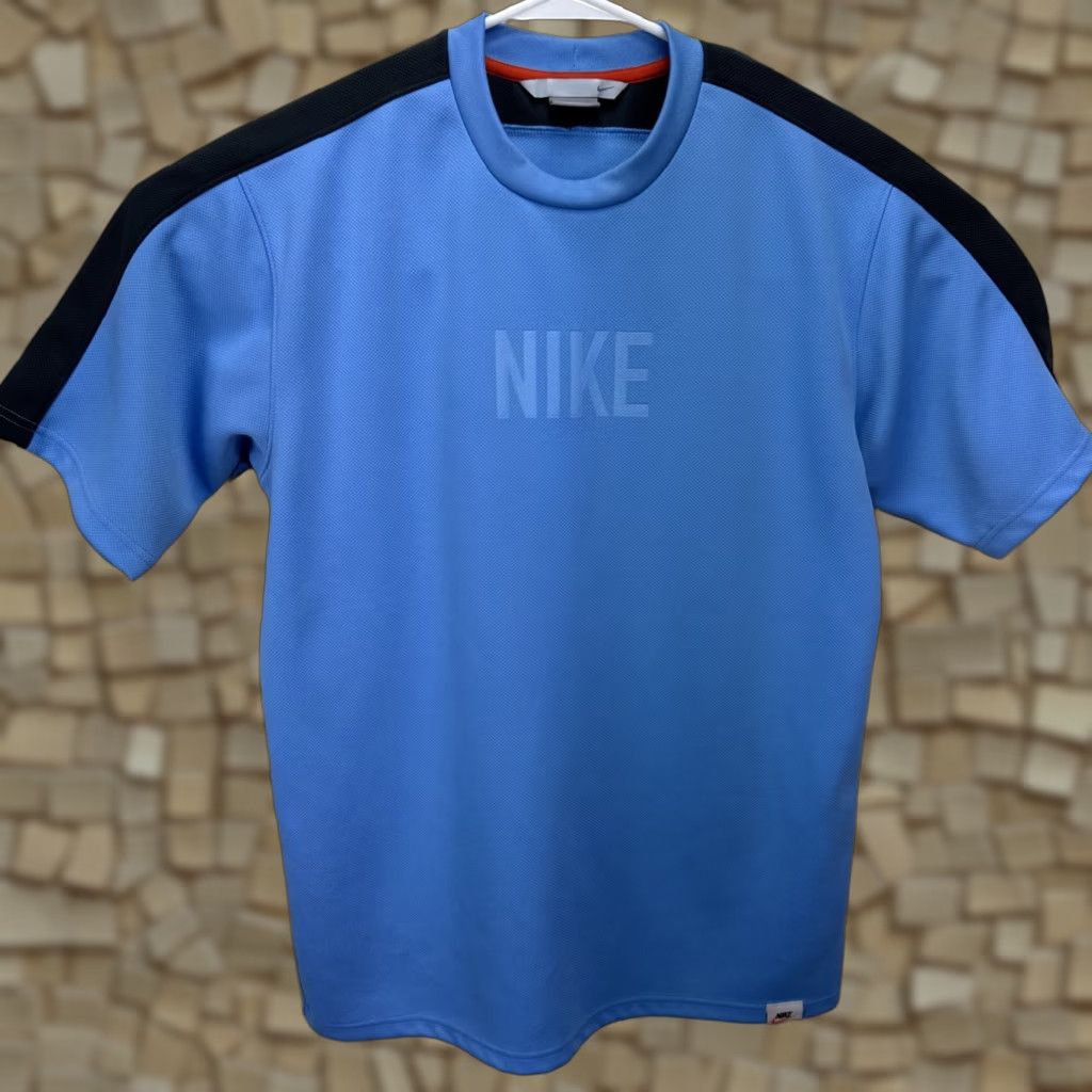 Nike VINTAGE Nike Jersey Shirt Mens Medium Blue Short Sleeve Y2K Gray Tag Size US M / EU 48-50 / 2 - 1 Thumbnail