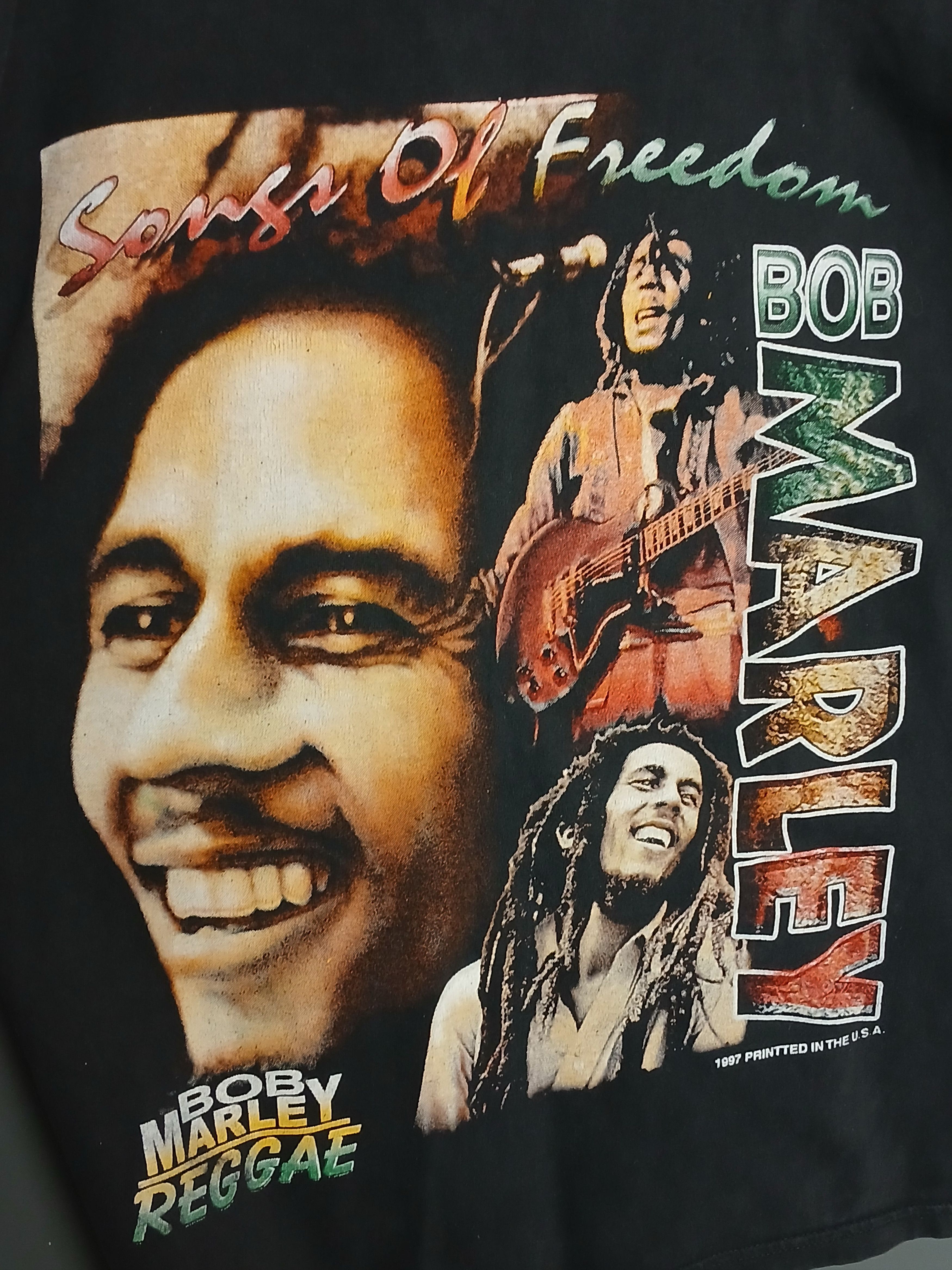 Bob Marley × Vintage Vintage 1997 Bob Marley Songs Of Freedom T-Shirt Size US L / EU 52-54 / 3 - 3 Thumbnail