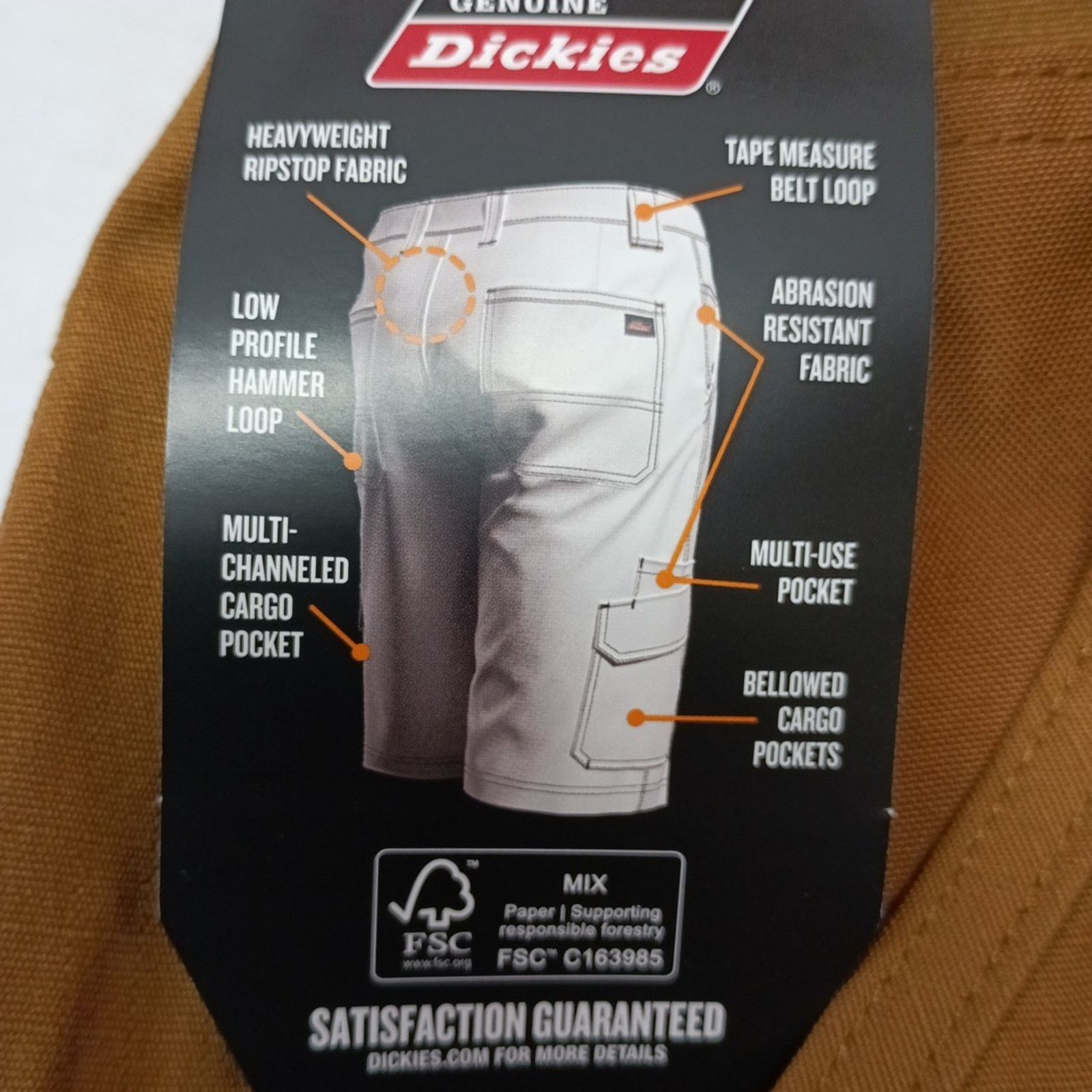 Dickies Dickies Ripstop Cargo Shorts Men’s Size 38 Brown Relaxed Fit Size US 38 / EU 54 - 3 Thumbnail