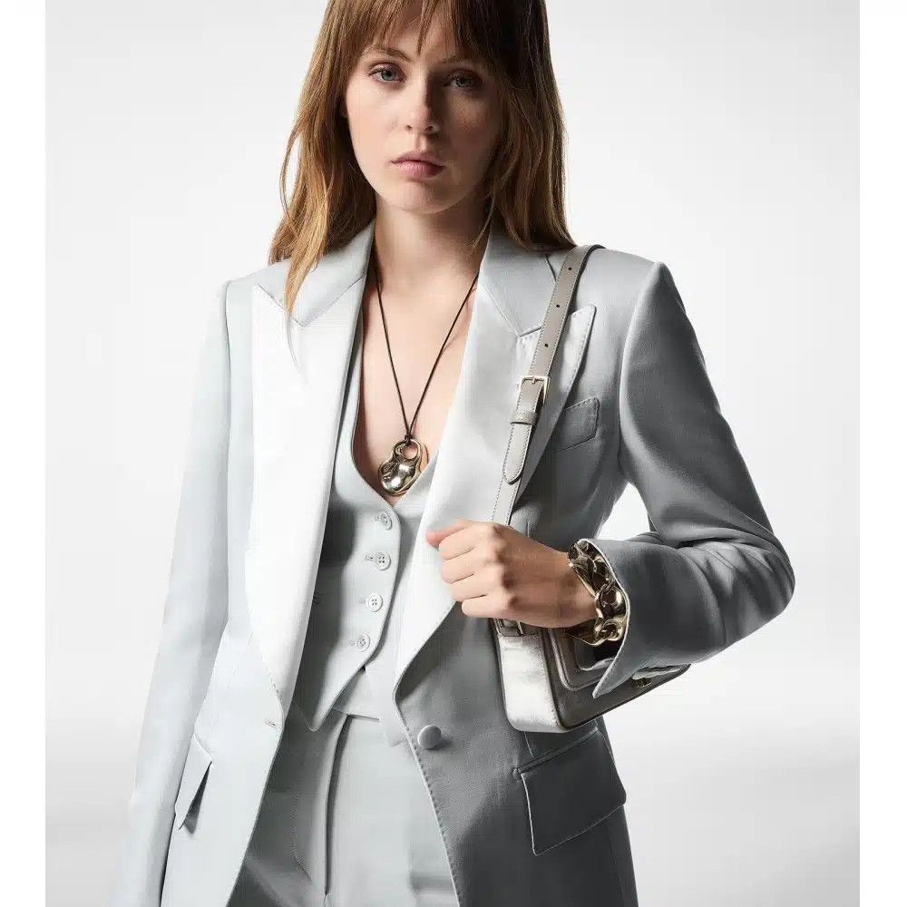 Tom Ford o1loc1c0925 WA0030 Lustrous Barathea Waistcoat in Grey Size M / US 6-8 / IT 42-44 - 3 Thumbnail