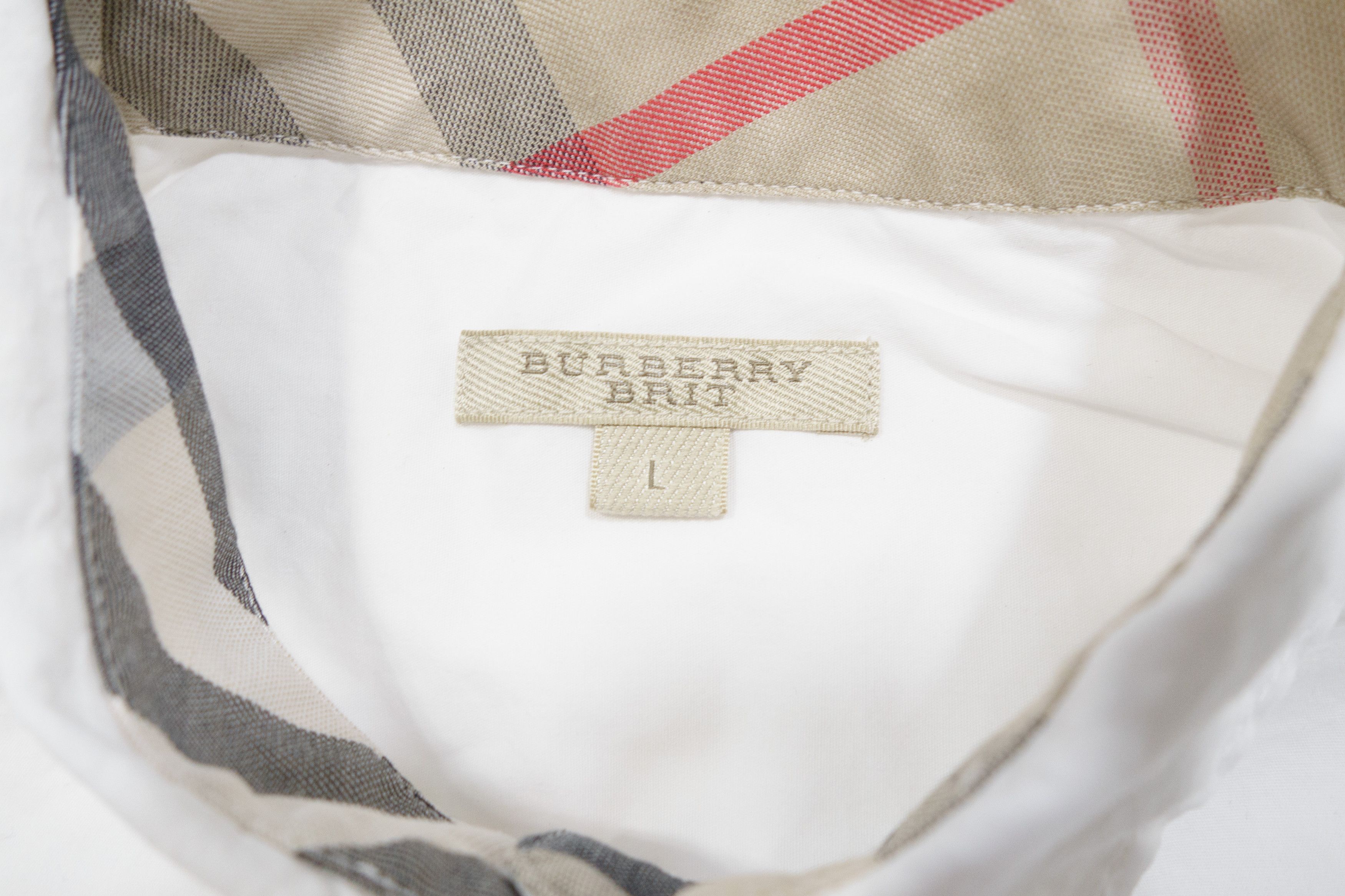 Burberry Brit Stretch Nova Check Details Shirt Size L / US 10 / IT 46 - 7 Thumbnail