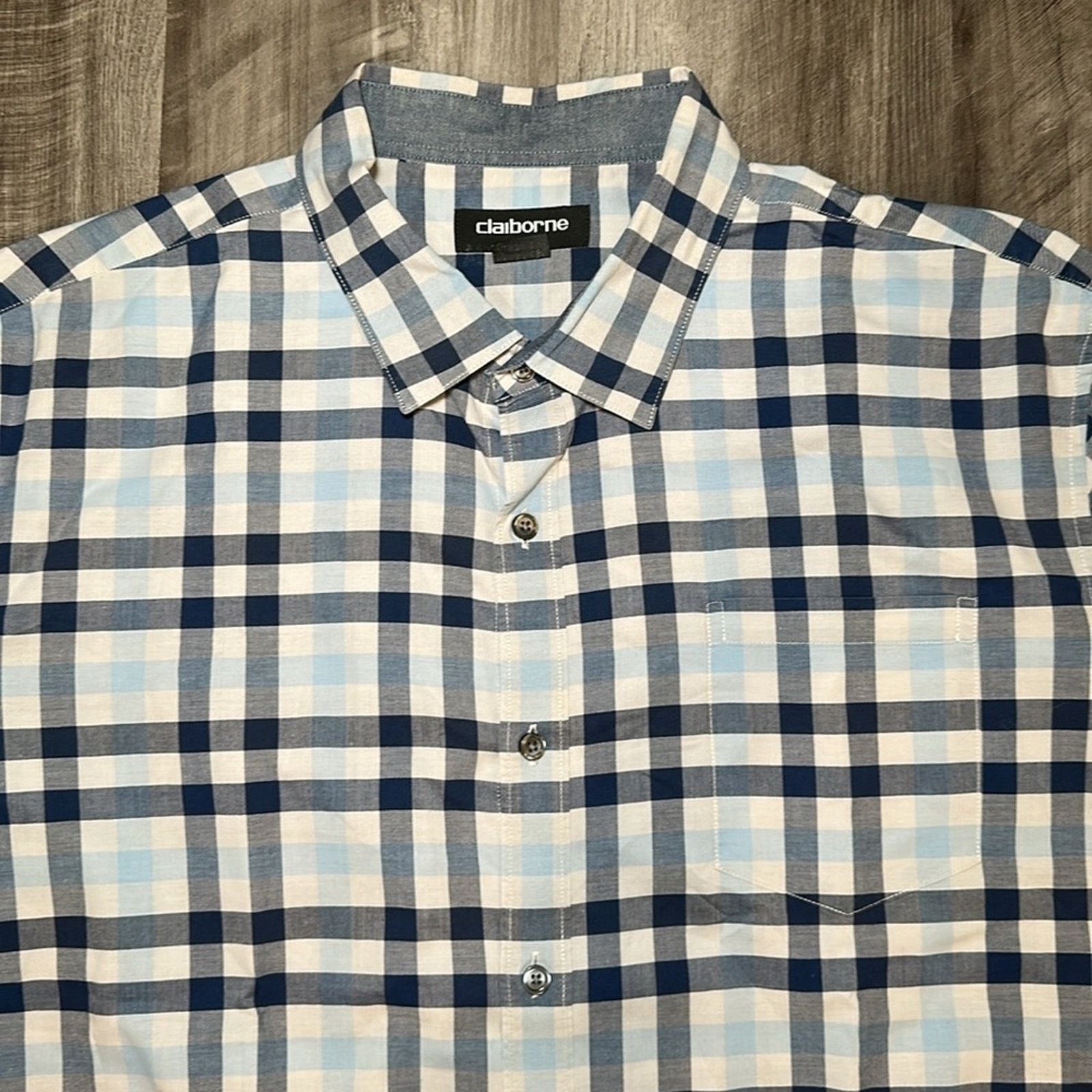 Liz Claiborne Claiborne Stretch Short Sleeve Button Down - 2XL Size US XXL / EU 58 / 5 - 5 Thumbnail