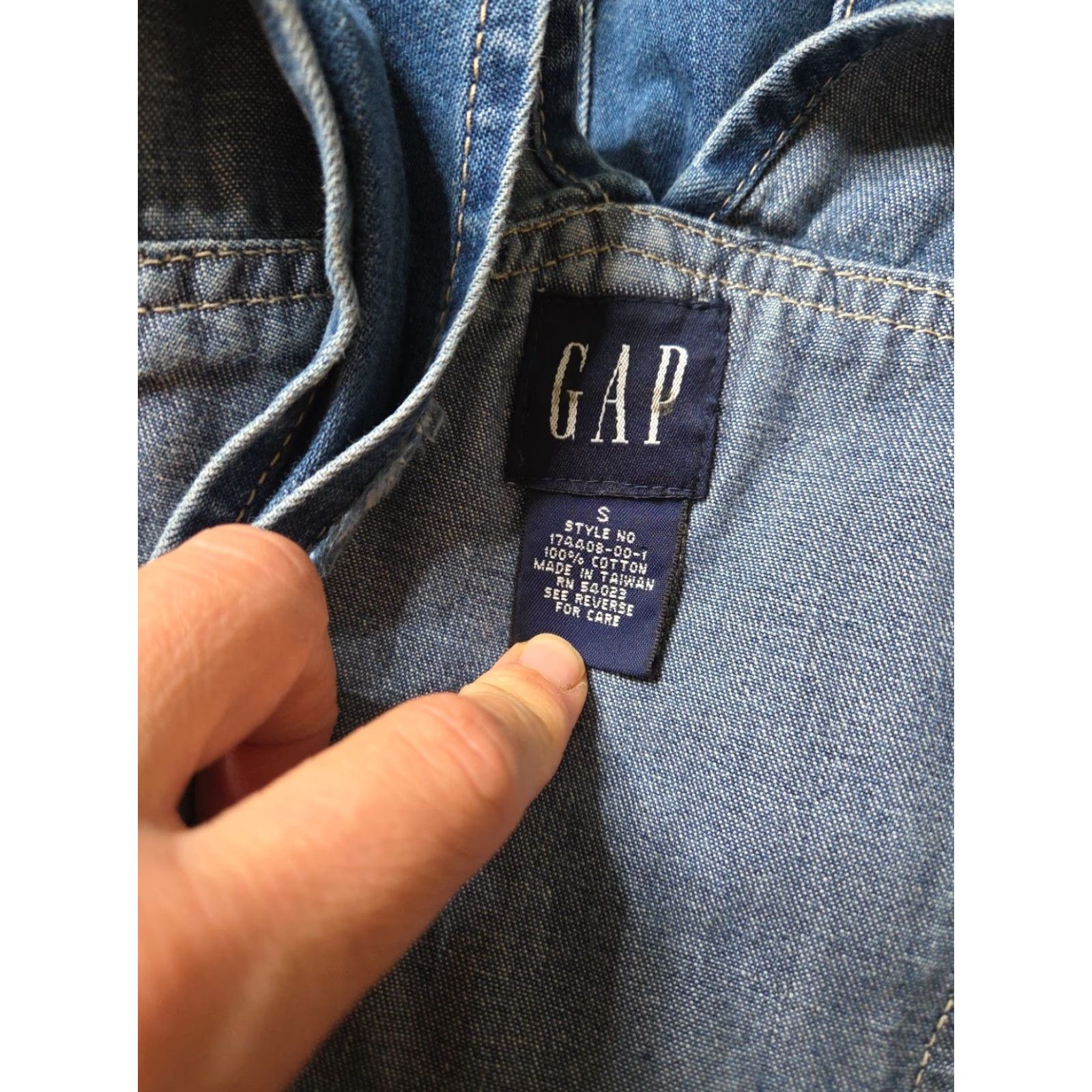 Gap VINTAGE Gap Jeans Women S Blue Denim Overalls Bib Baggie Y2K Carpenter Size 28" / US 6 / IT 42 - 5 Thumbnail
