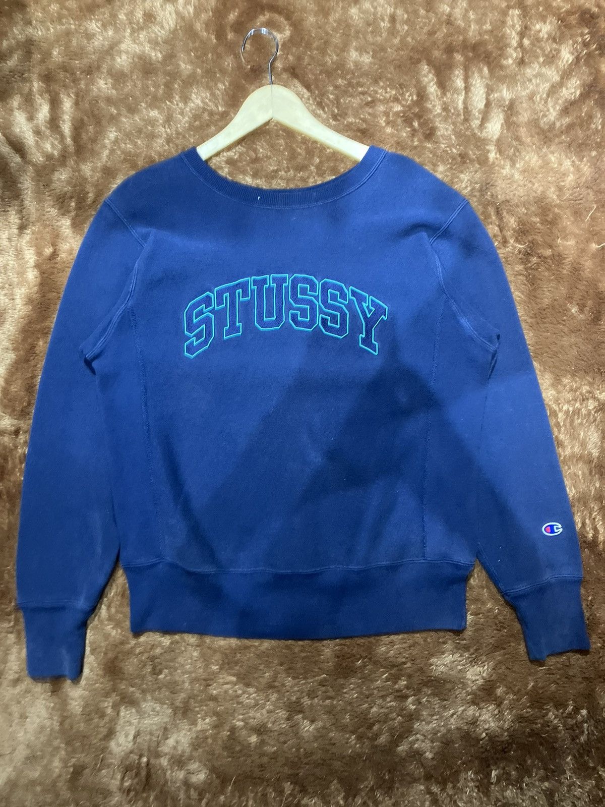 Champion × Stussy × Vintage Vintage Stussy Champion Spellout Sweatshirt Size US S / EU 44-46 / 1 - 1 Thumbnail