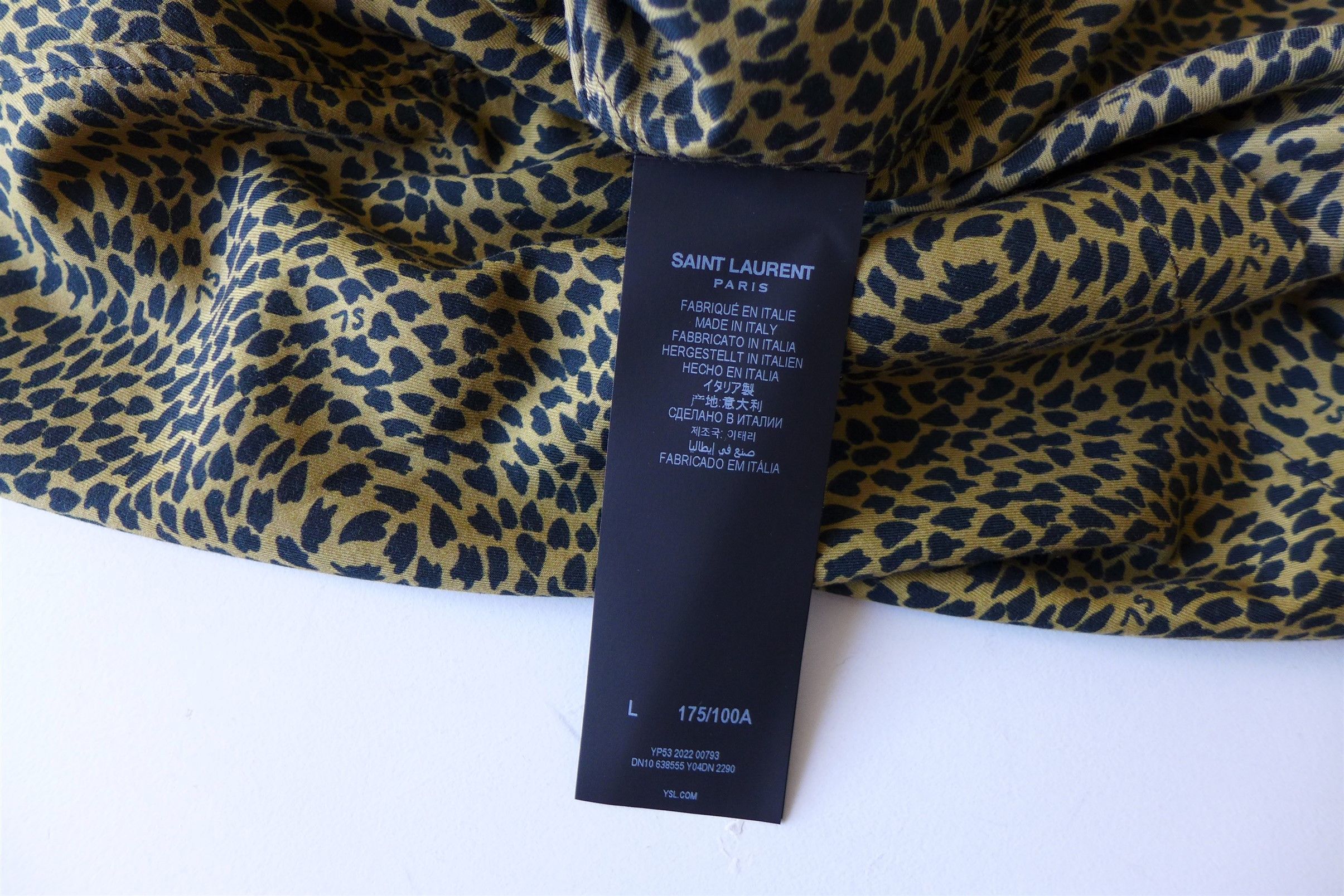 Saint Laurent Paris Saint Laurent Leopard Print Short-Sleeve Shirt. Size US L / EU 52-54 / 3 - 16 Thumbnail