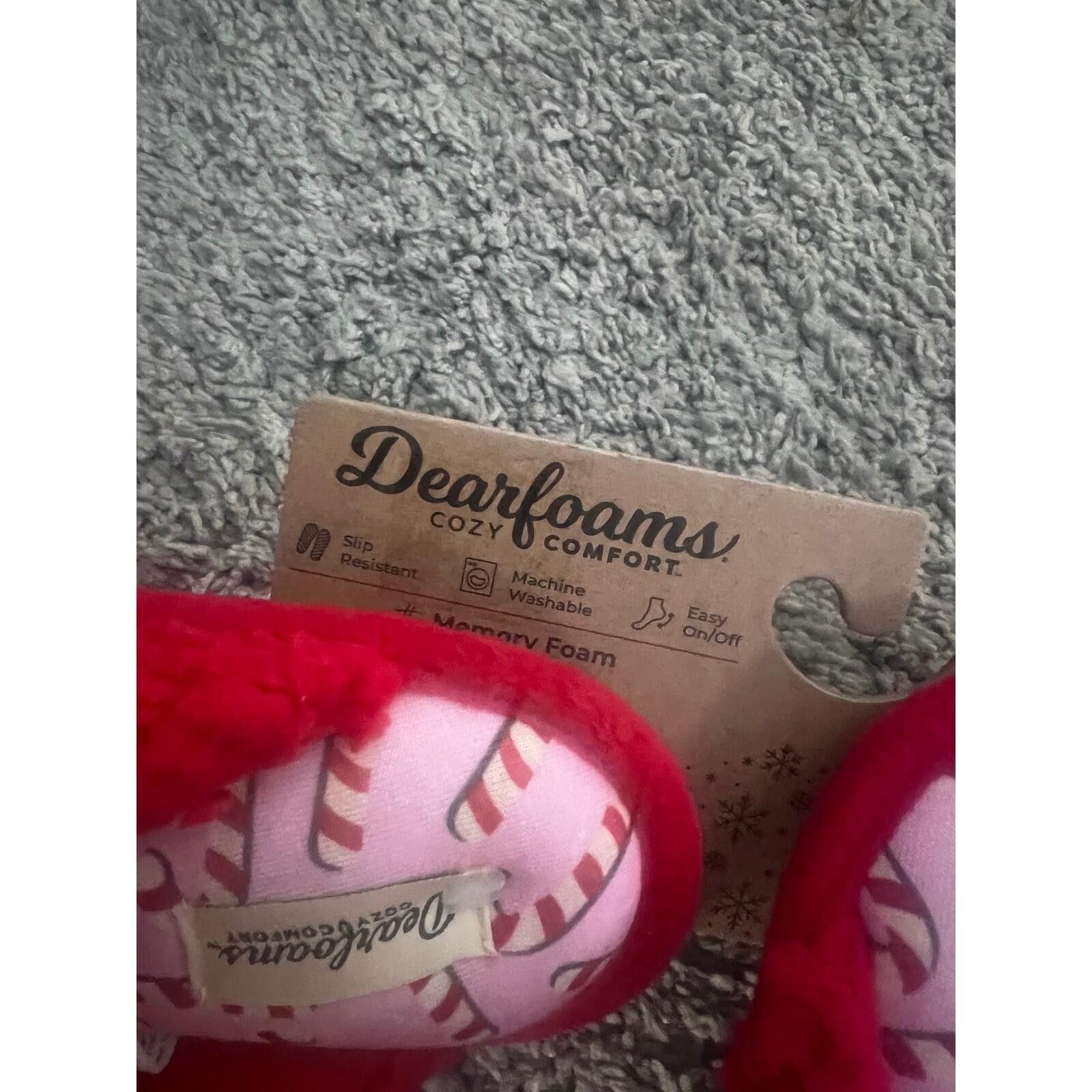 Other Dearfoams Mama Claus Slippers Women S Red Sherpa NWT Size US 5.5 / IT 35.5 - 4 Thumbnail
