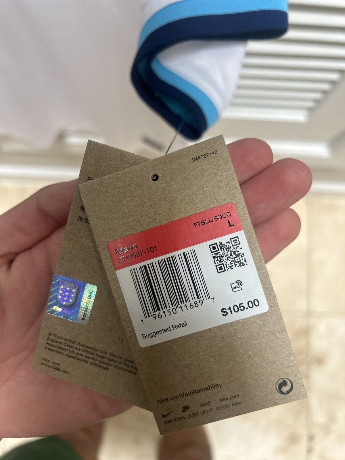 Nike England 2022 Home kit Size US L / EU 52-54 / 3 - 5 Thumbnail