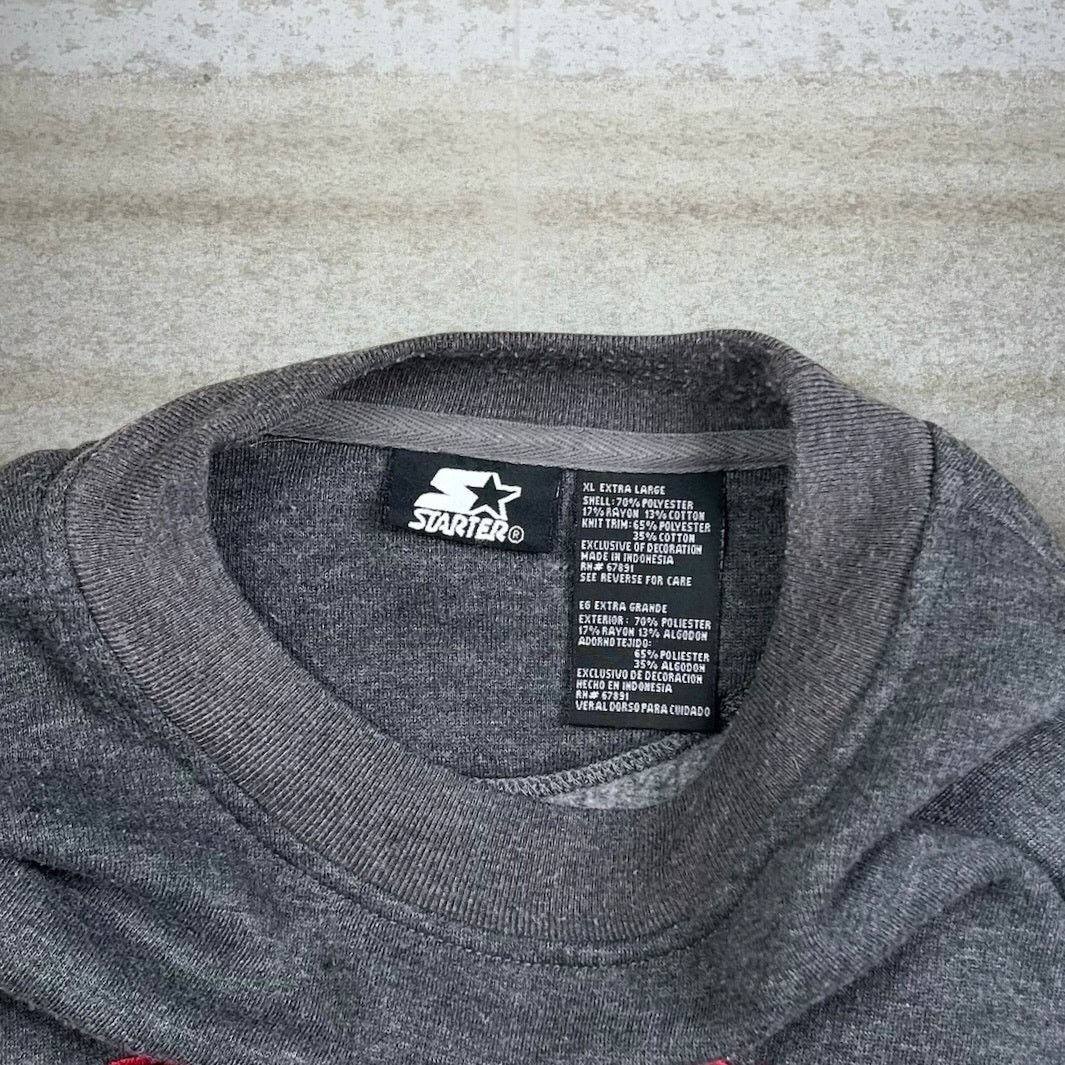 Starter Vintage 90s Starter Sweatshirt Mens XL Grey Red Pullover Size US XL / EU 56 / 4 - 3 Thumbnail