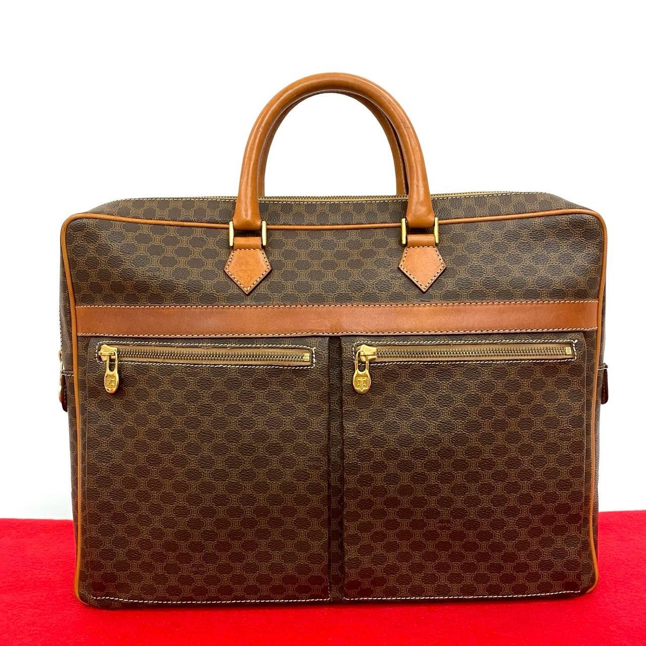 Celine Celine CELINE Macadam Leather Briefcase Leather Business Bag DUTY FREE for USA Size ONE SIZE - 1 Thumbnail