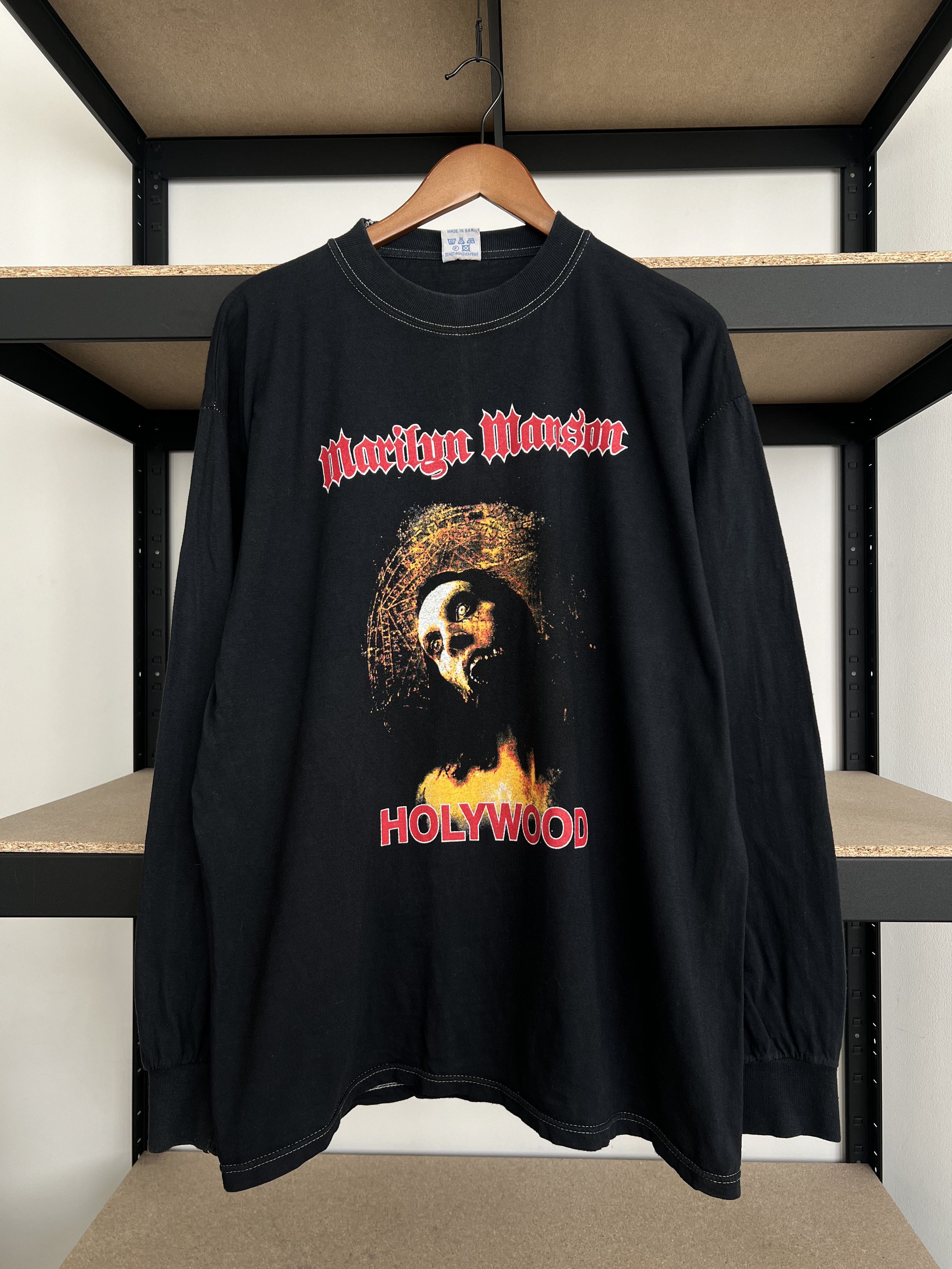 Vintage Vintage 2001 Marilyn Manson Holywood Black Long Sleeve Tee | Grailed