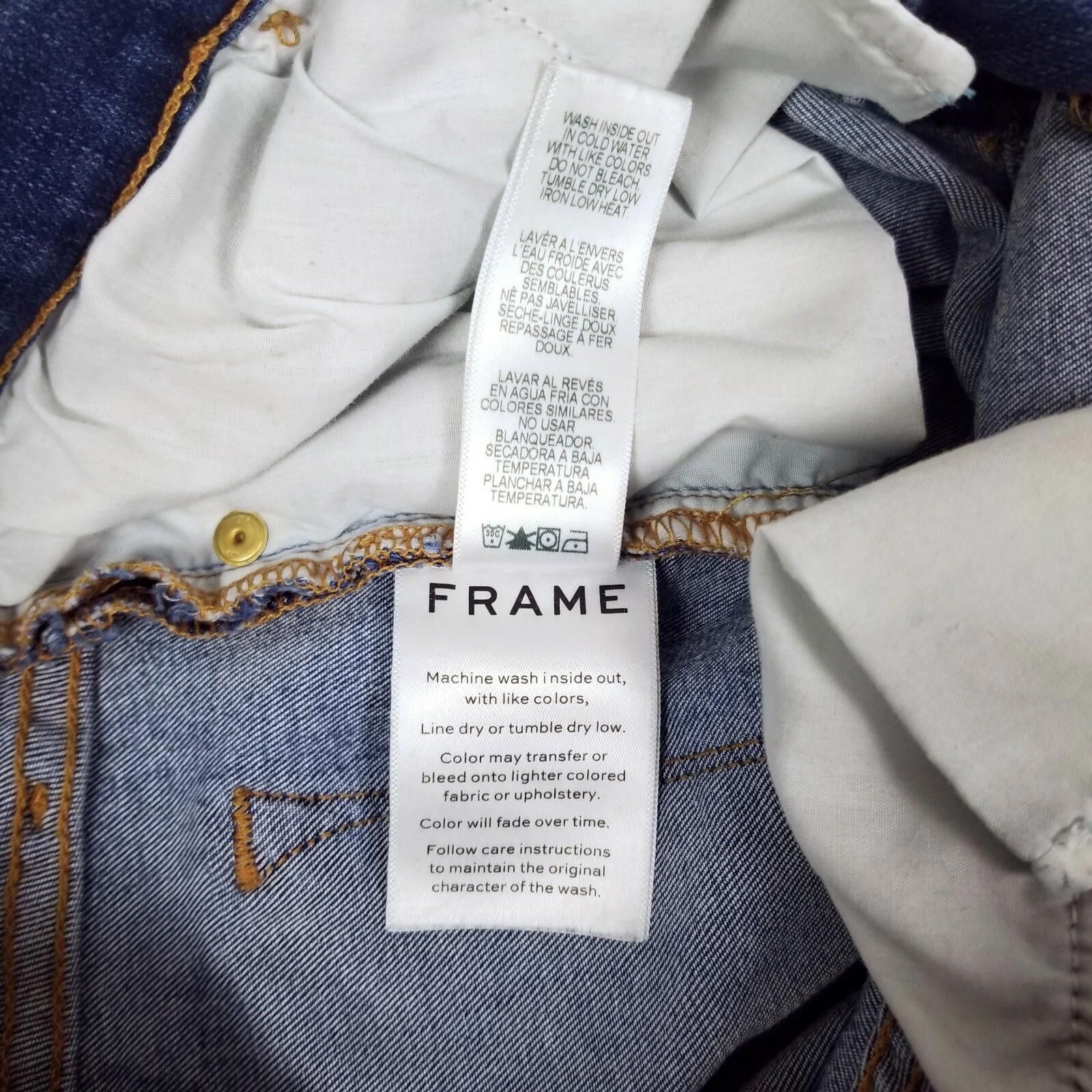 Frame Frame Le Skinny De Jeanne Triangle Hem Jeans Seabright Sz 26 Size 26" / US 2 / IT 38 - 8 Thumbnail
