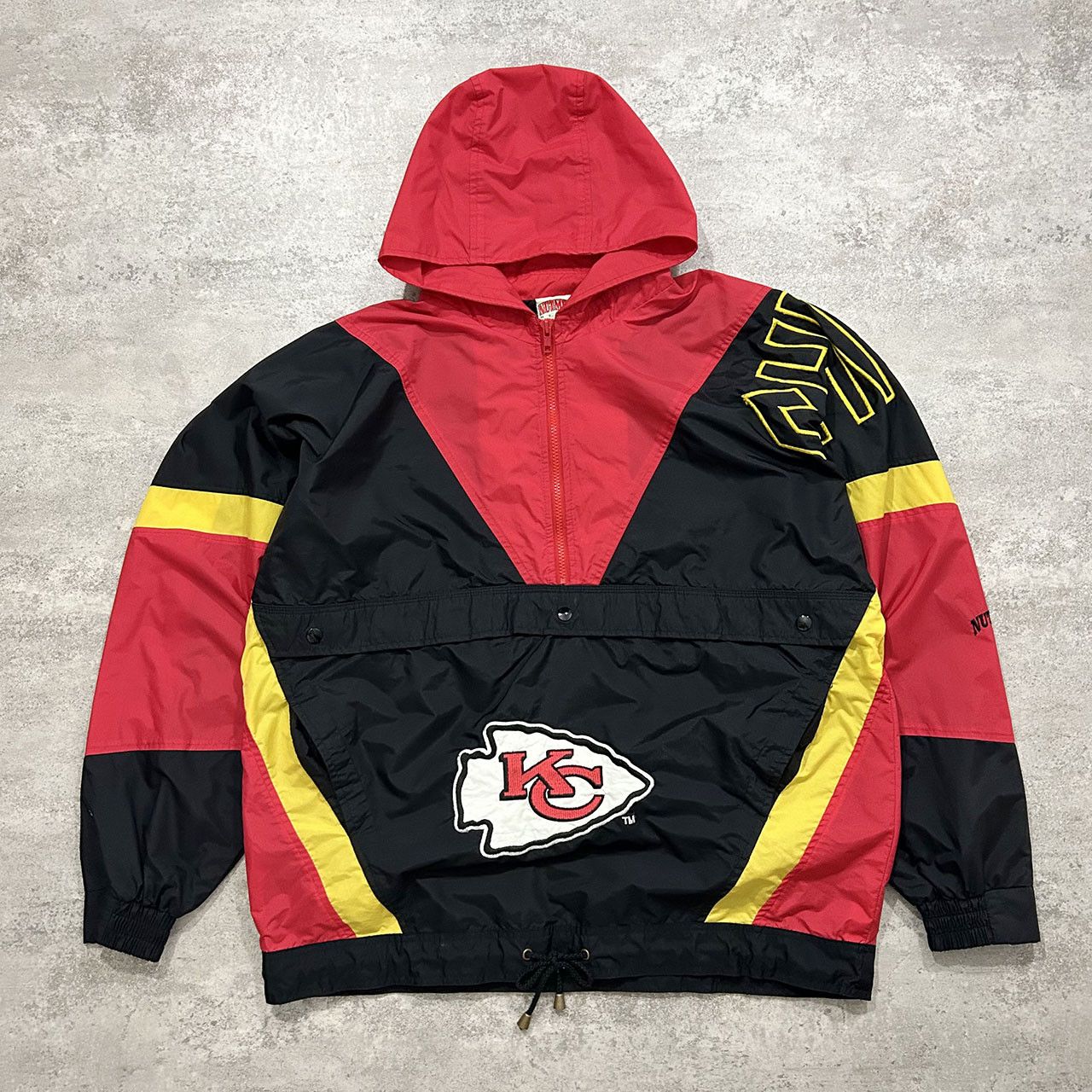 image of VTG 90's Nfl Kansas City Chiefs Pullover Jacket Hoodie, Men's (Size Large)