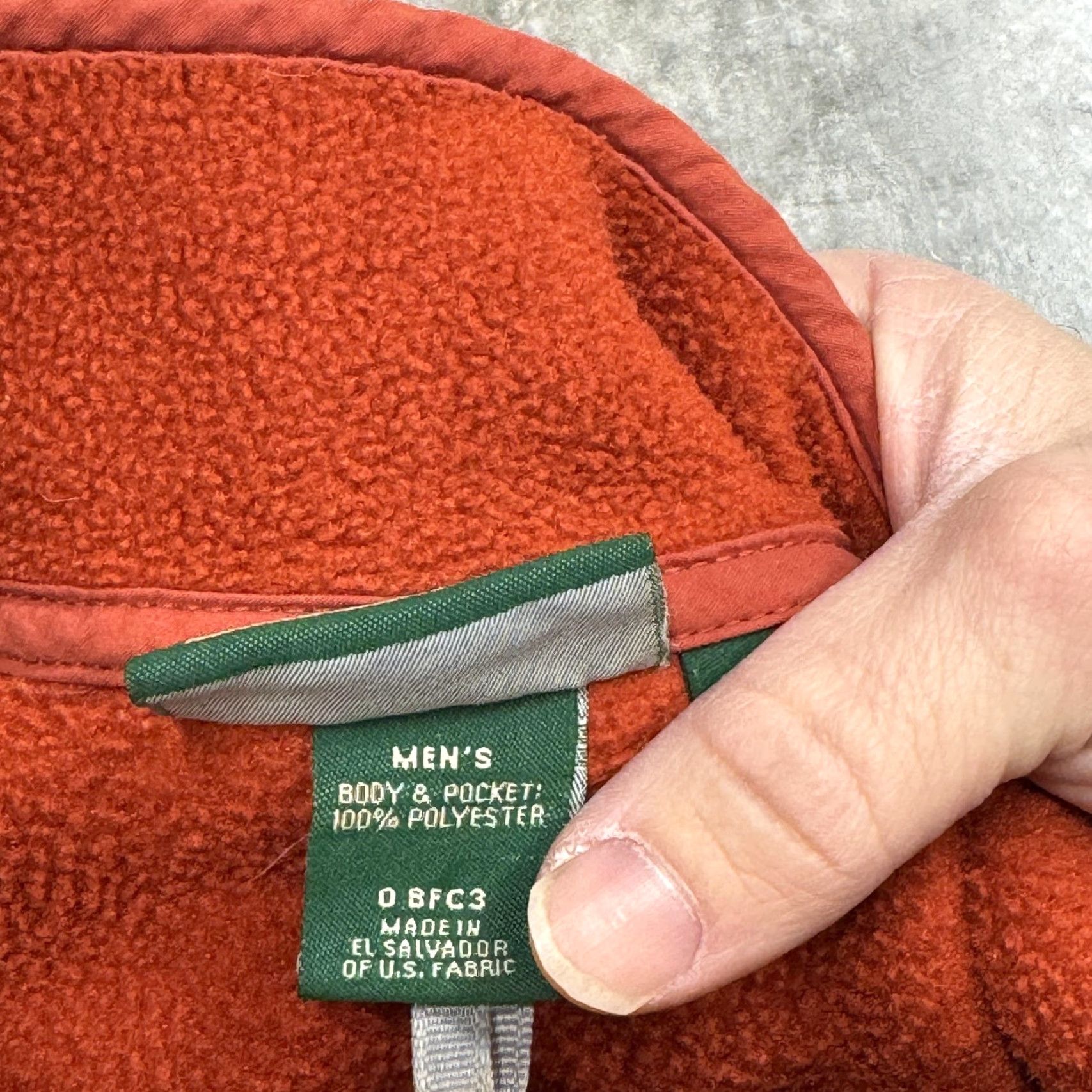 Vintage VINTAGE L.L. Bean Jacket Mens XL Orange Fleece Anorak Snap Pockets Zipper Pullover Size US XL / EU 56 / 4 - 5 Thumbnail