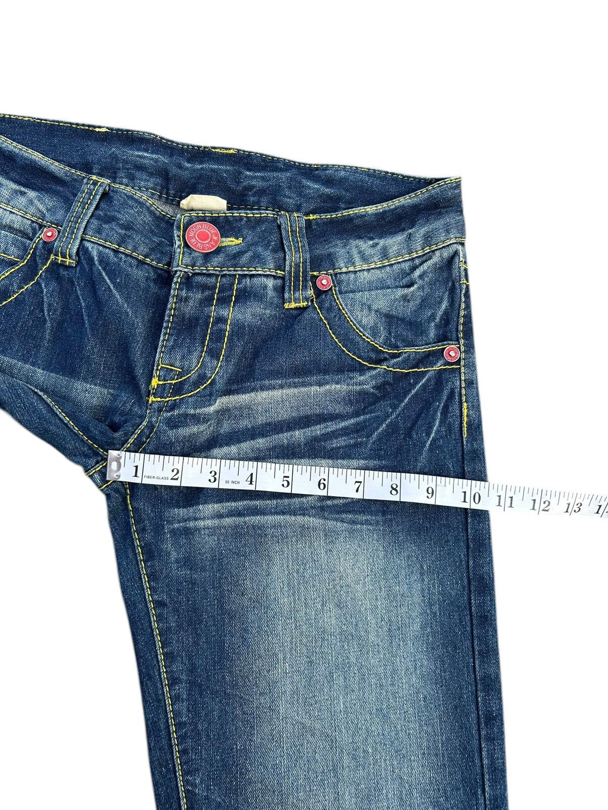 Kapital Japanese Blue moon Blue Distressed Denim Jeans Size US 32 / EU 48 - 12 Thumbnail