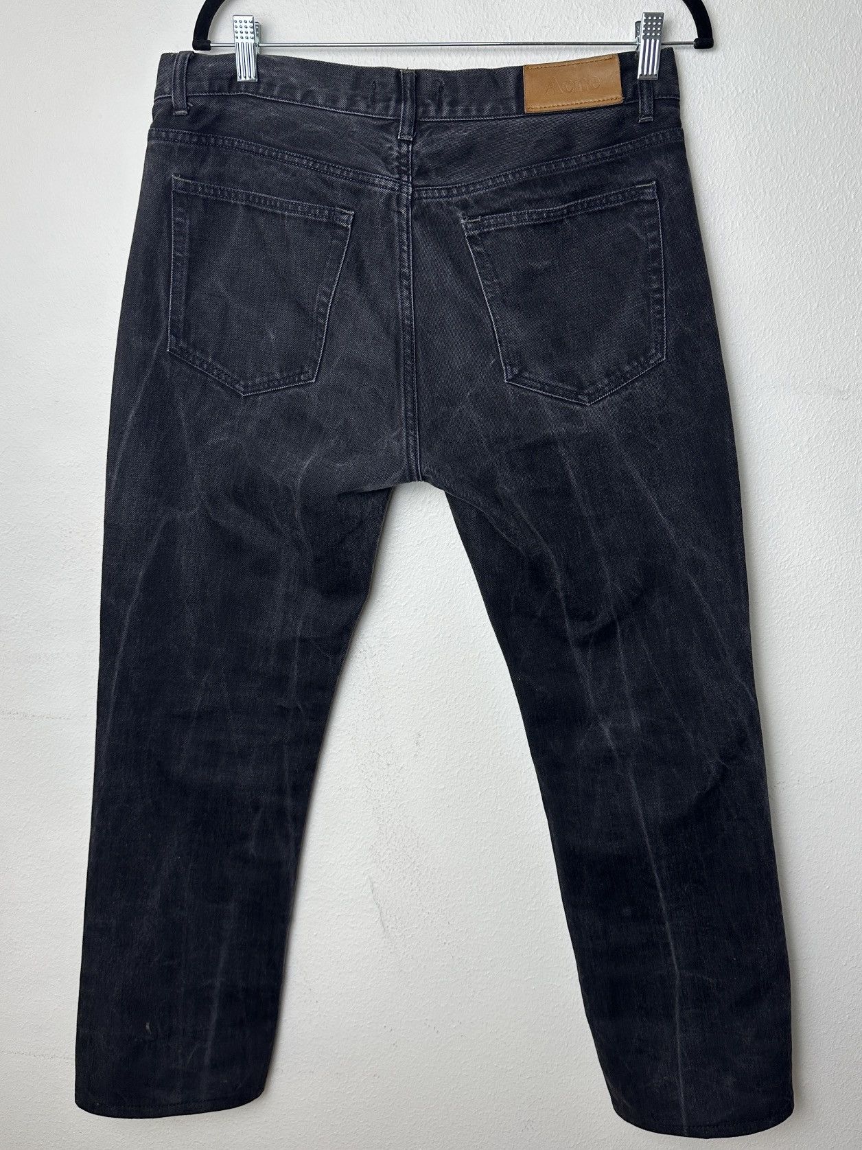 Acne Studios Black/Grey Washed Mic Raven Straight Jeans Size US 32 / EU 48 - 4 Thumbnail