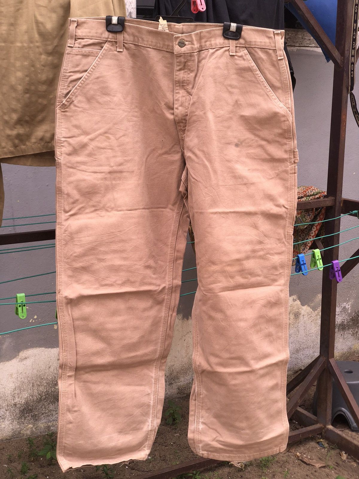 Carhartt × Vintage 🔥Vintage Carhartt Double Knee Brown Size US 38 / EU 54 - 2 Thumbnail